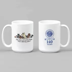 140 Years of Loving Dogs - Large Coffee Mug