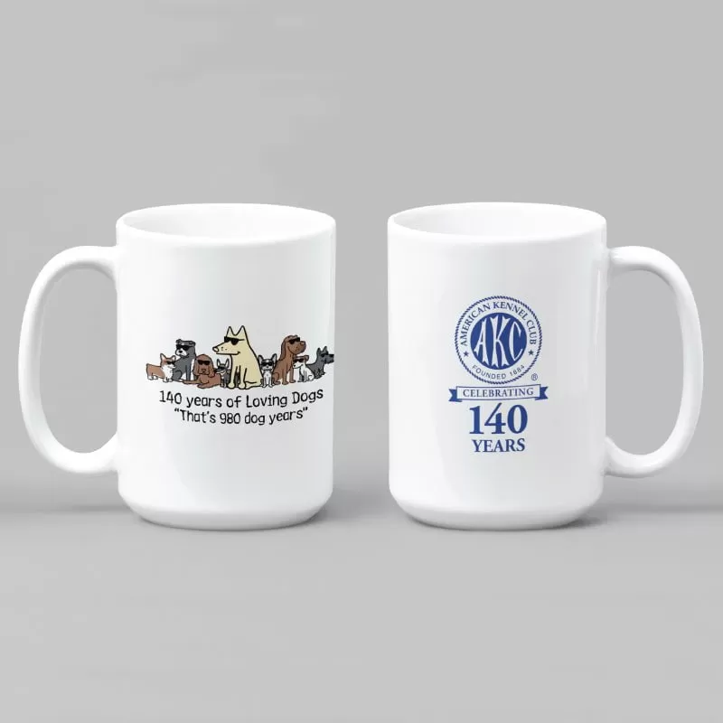 140 Years of Loving Dogs - Large Coffee Mug