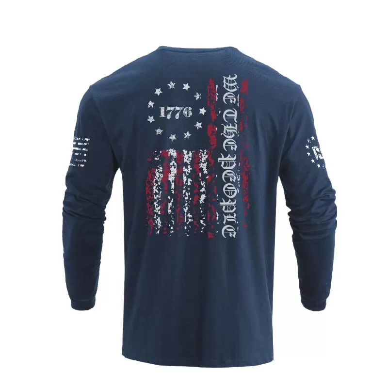 1776 USA FLAG GRAPHIC LONG SLEEVE T-SHIRT