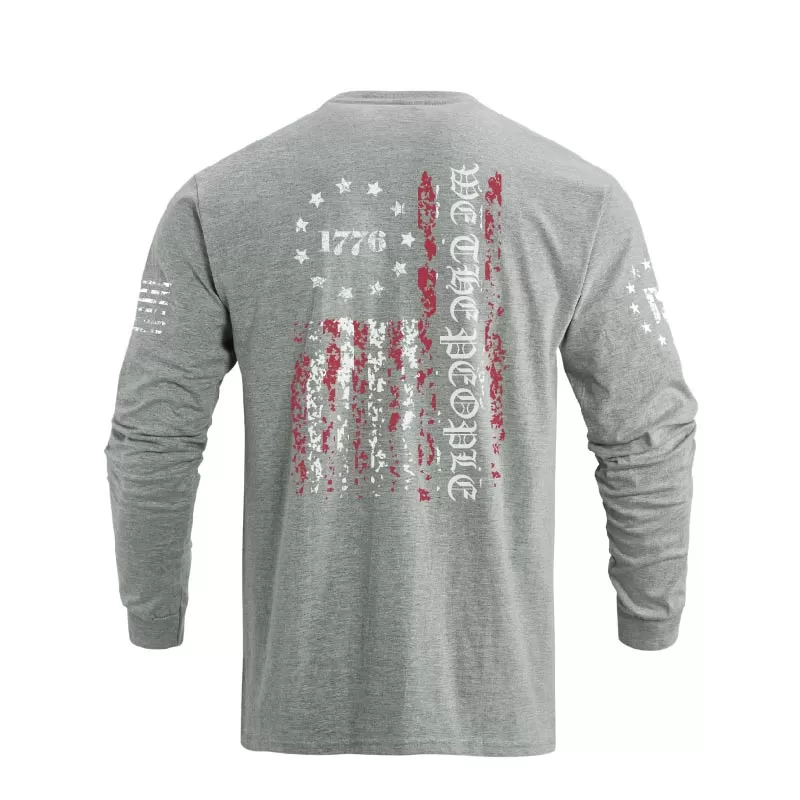 1776 USA FLAG GRAPHIC LONG SLEEVE T-SHIRT