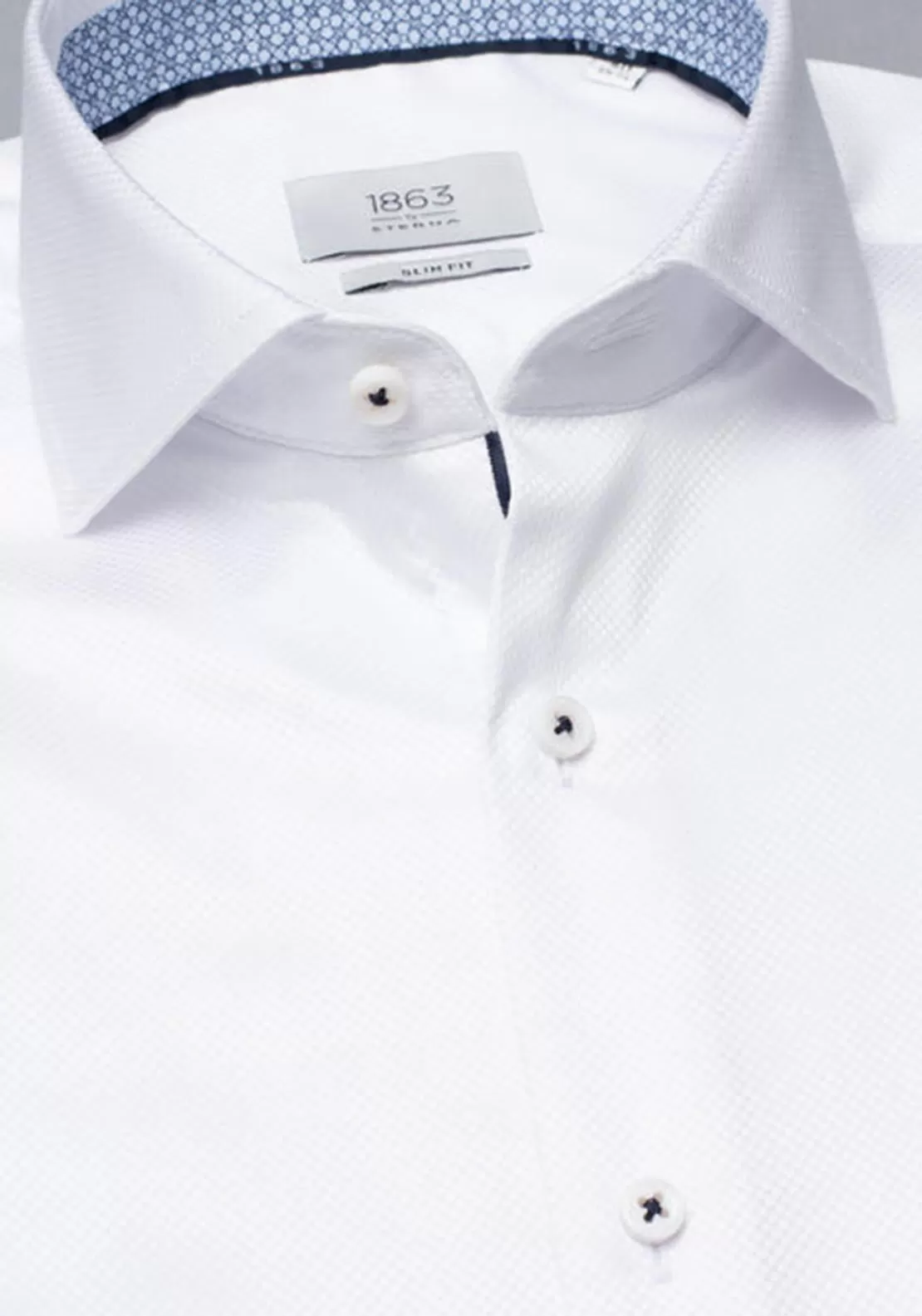 1863 by Eterna Slim Fit Shirt, White