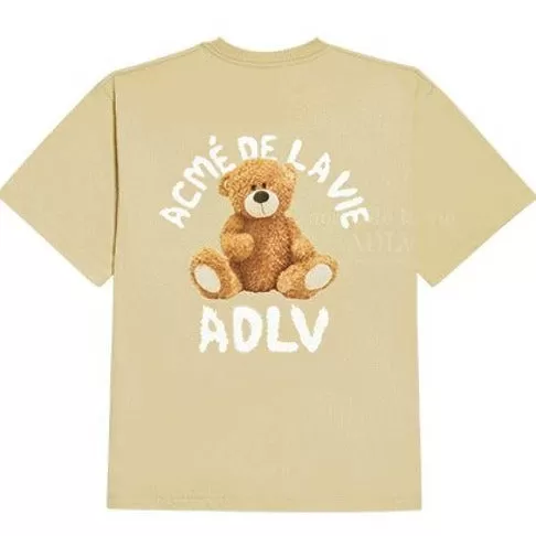 ADLV TEDDY BEAR T-Shirt TEE BEIGE (DIRECTLY FROM KOREA)