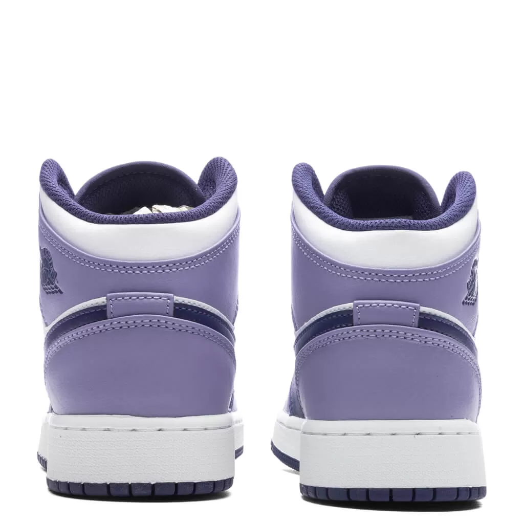 Air Jordan 1 Mid (GS) - Sky J Purple/Sky J Purple/White