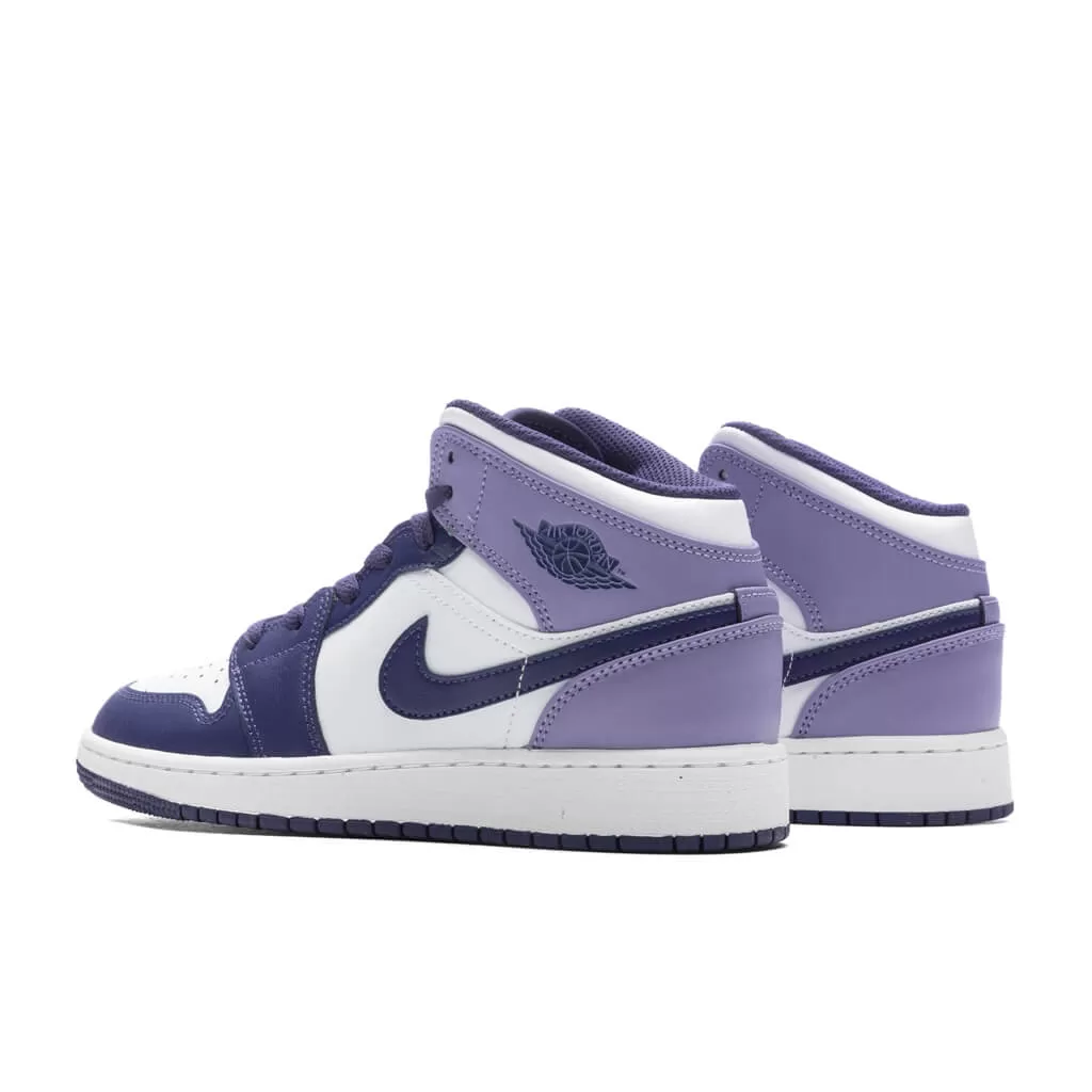 Air Jordan 1 Mid (GS) - Sky J Purple/Sky J Purple/White