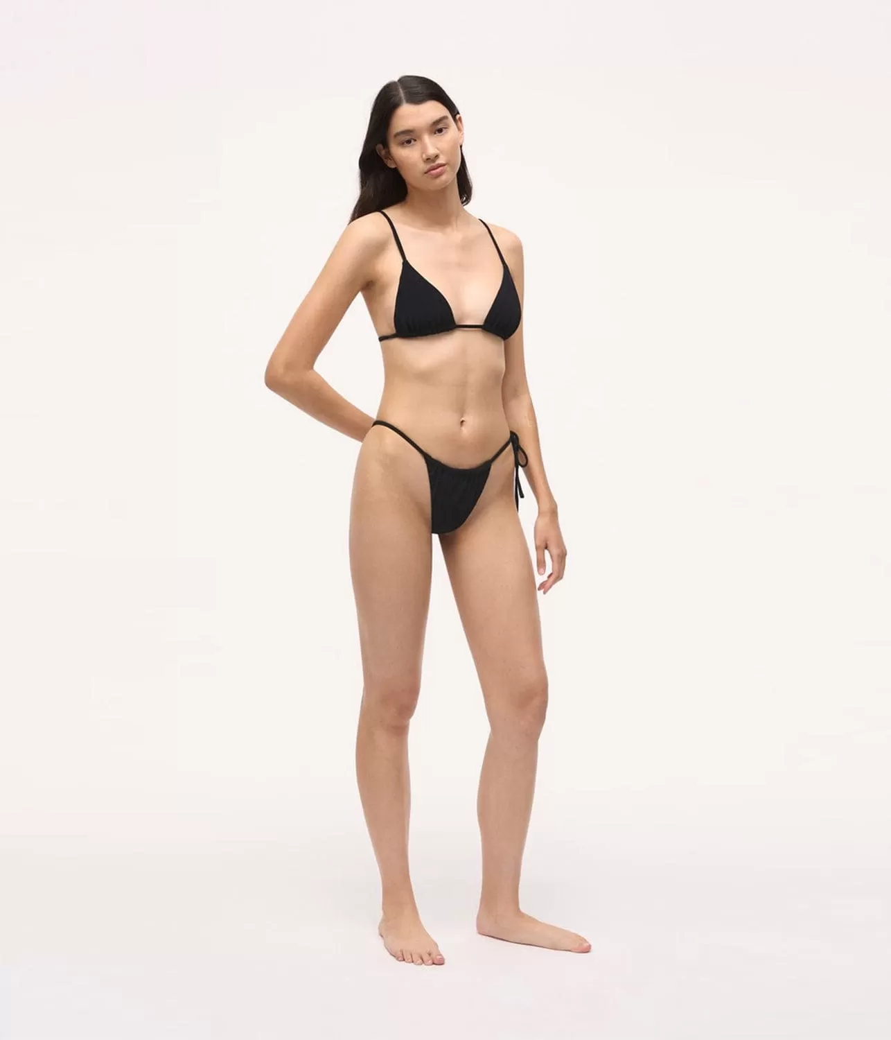 AVA STRING BIKINI BOTTOM- BLACK