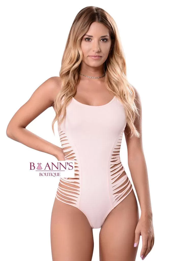 BANDAGE LACE-UP SIDES ONE PIECE