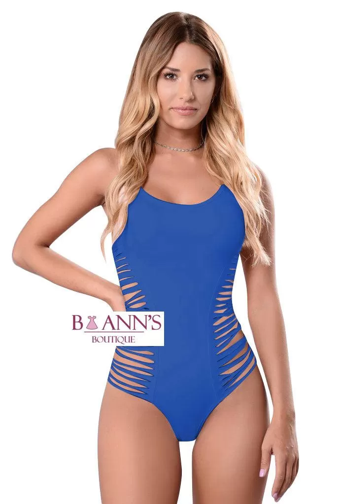 BANDAGE LACE-UP SIDES ONE PIECE