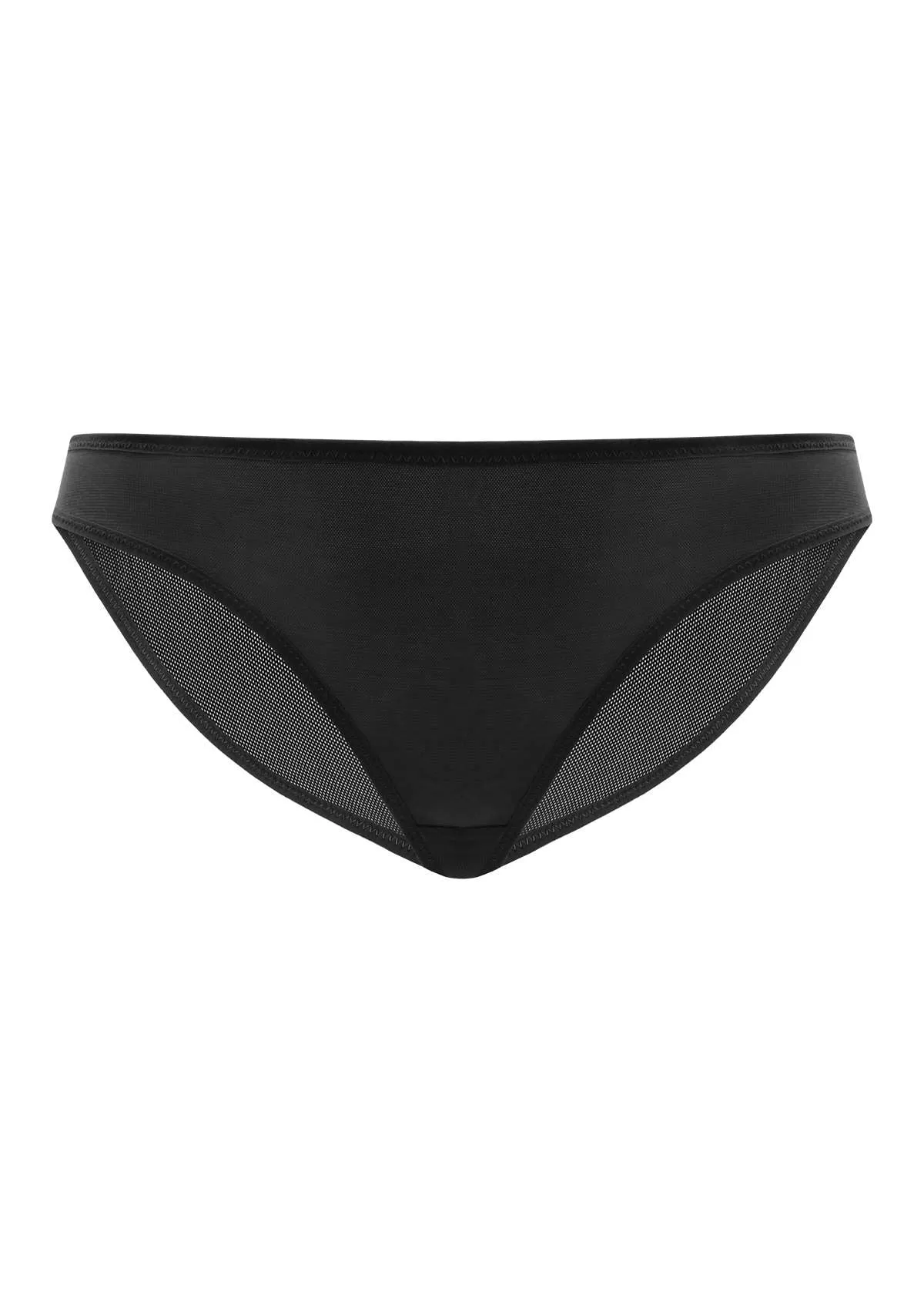 Billie Smooth Black Sheer Mesh Bikini Underwear