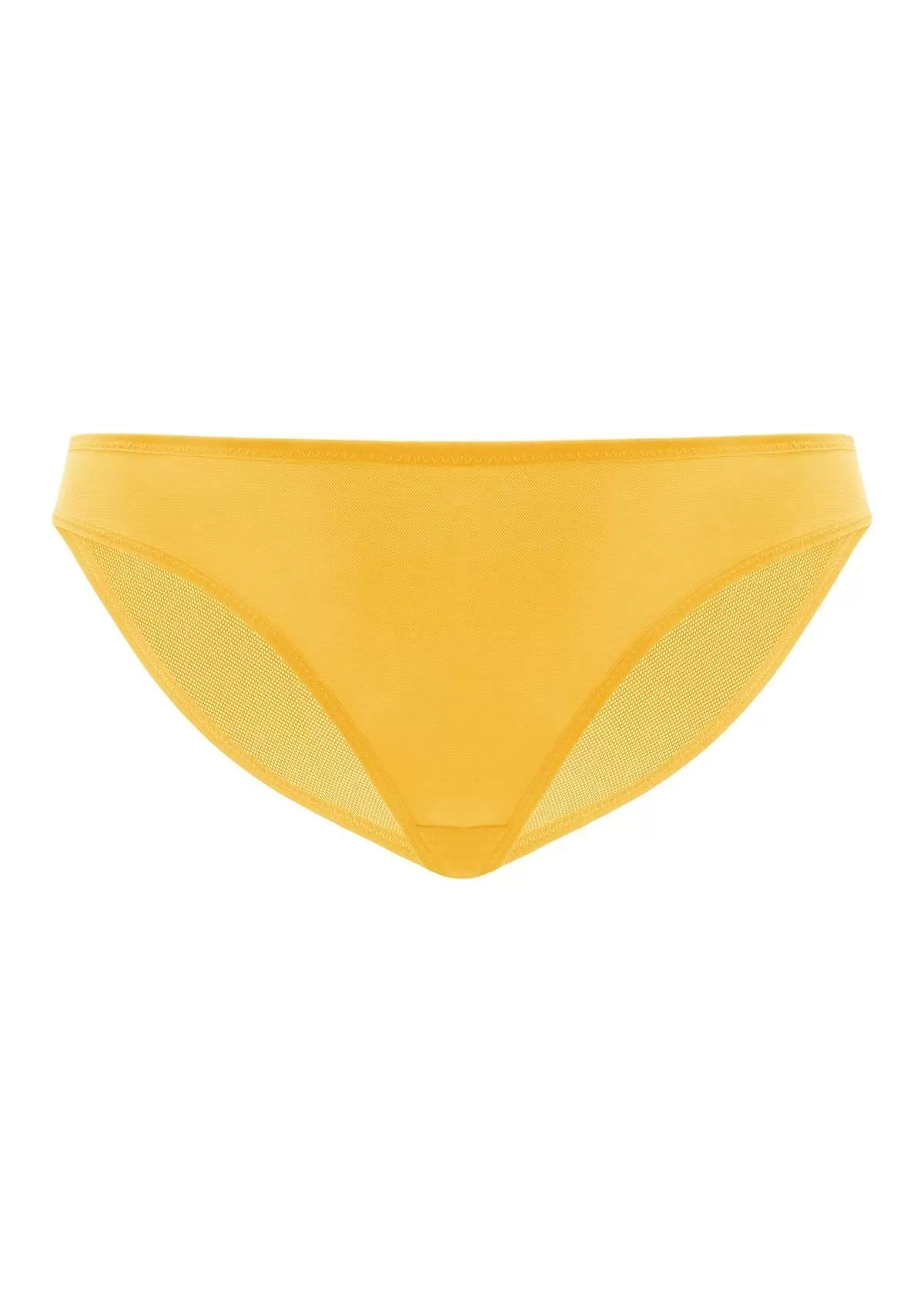 Billie Smooth Yellow Sheer Mesh Bikini Underwear