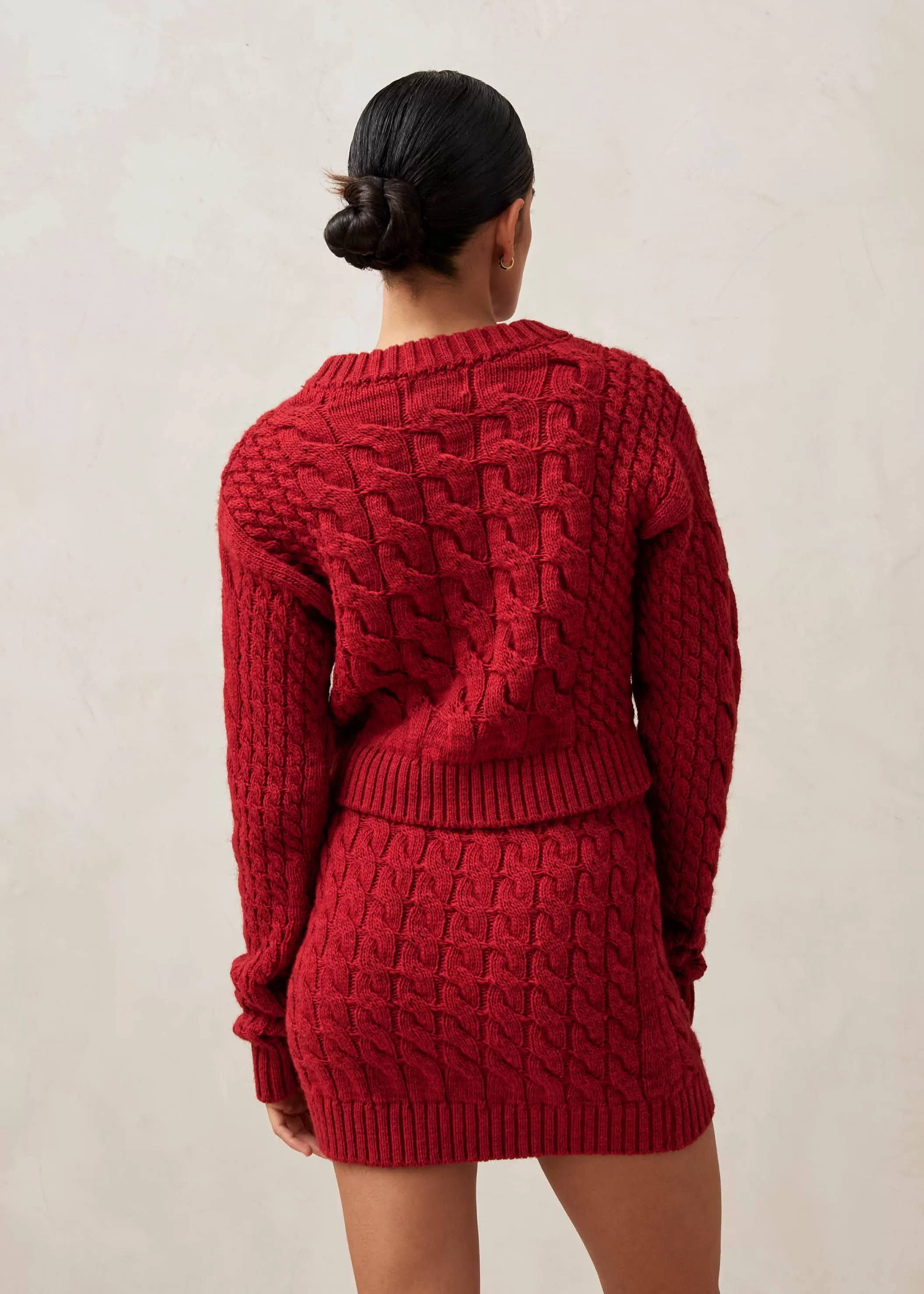 Blossom Red Tricot Sweater