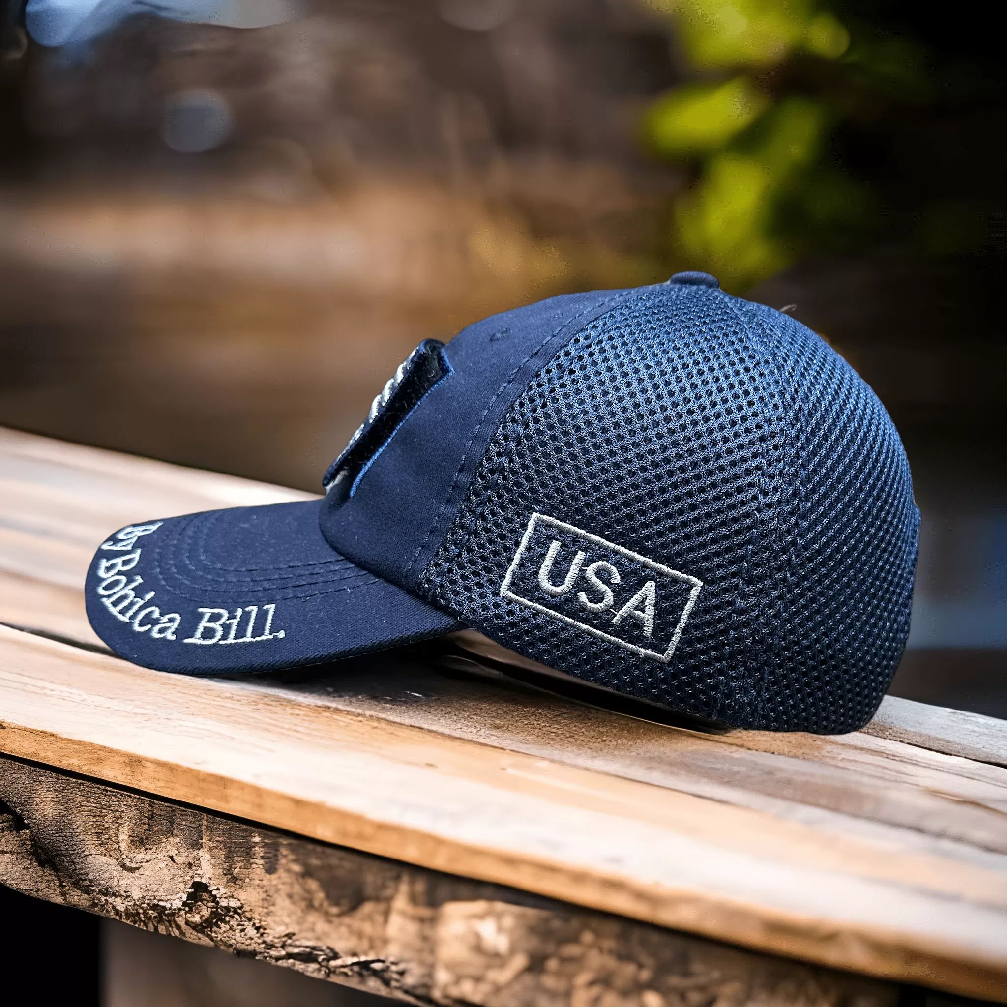 Blue USA Mesh Dilligaf Hat