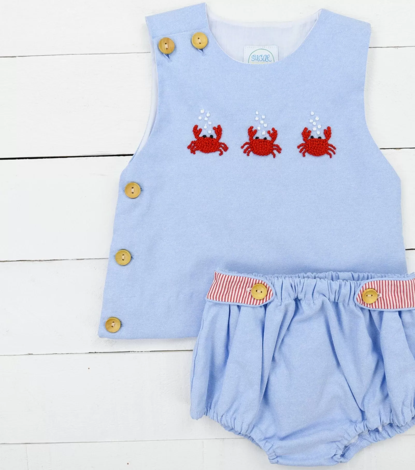 Boys Cute and Crabby Diaper Set