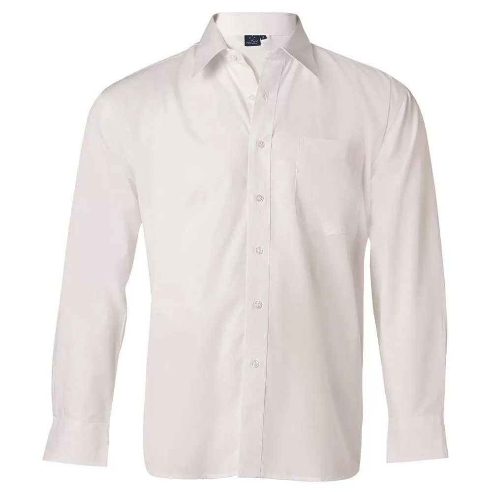 BS01L Men's Poplin Long Sleeve Business Shirt