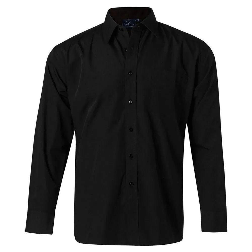 BS01L Men's Poplin Long Sleeve Business Shirt