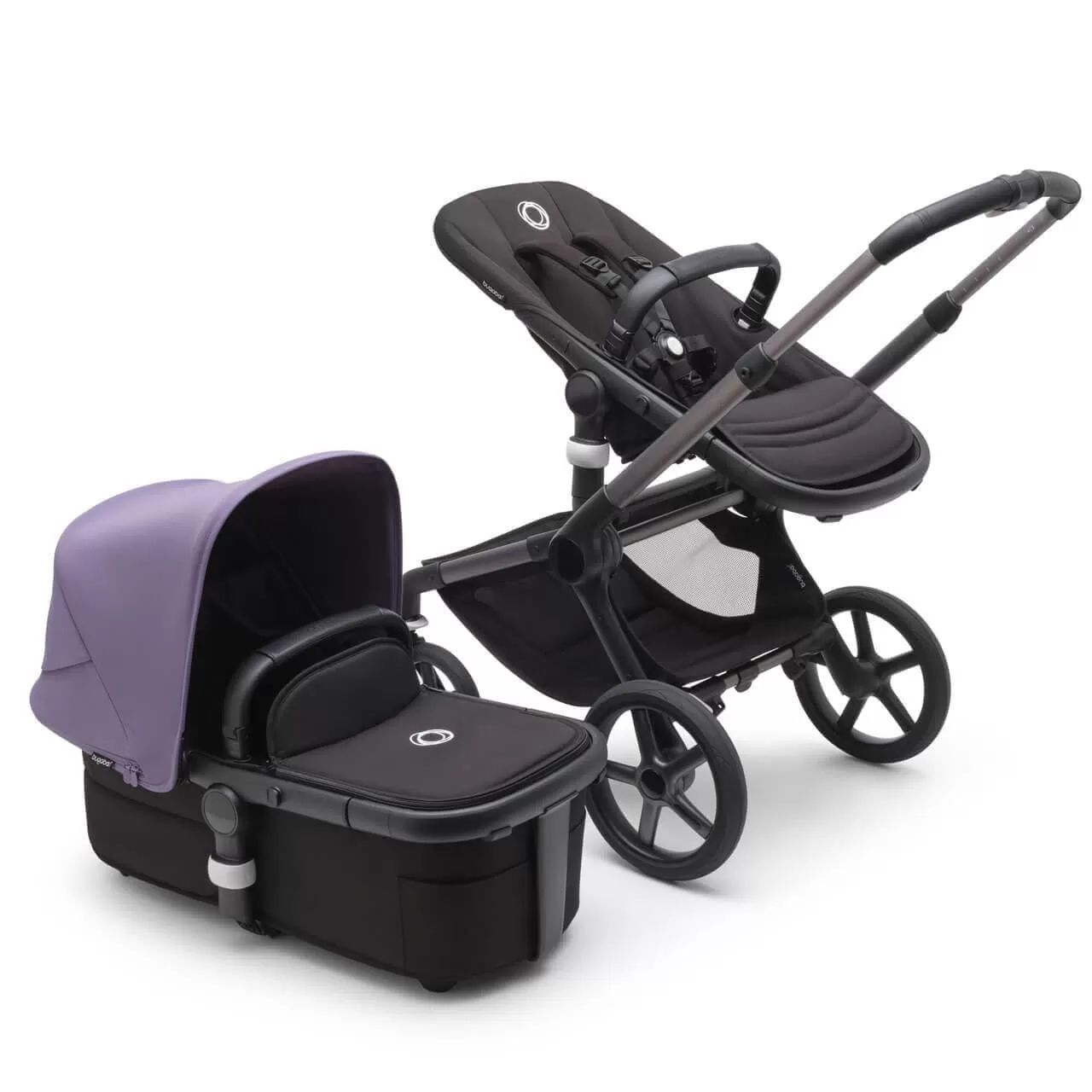 Bugaboo Fox 5, Cloud T Ultimate Travel System - Graphite/Midnight Black/Astro Purple