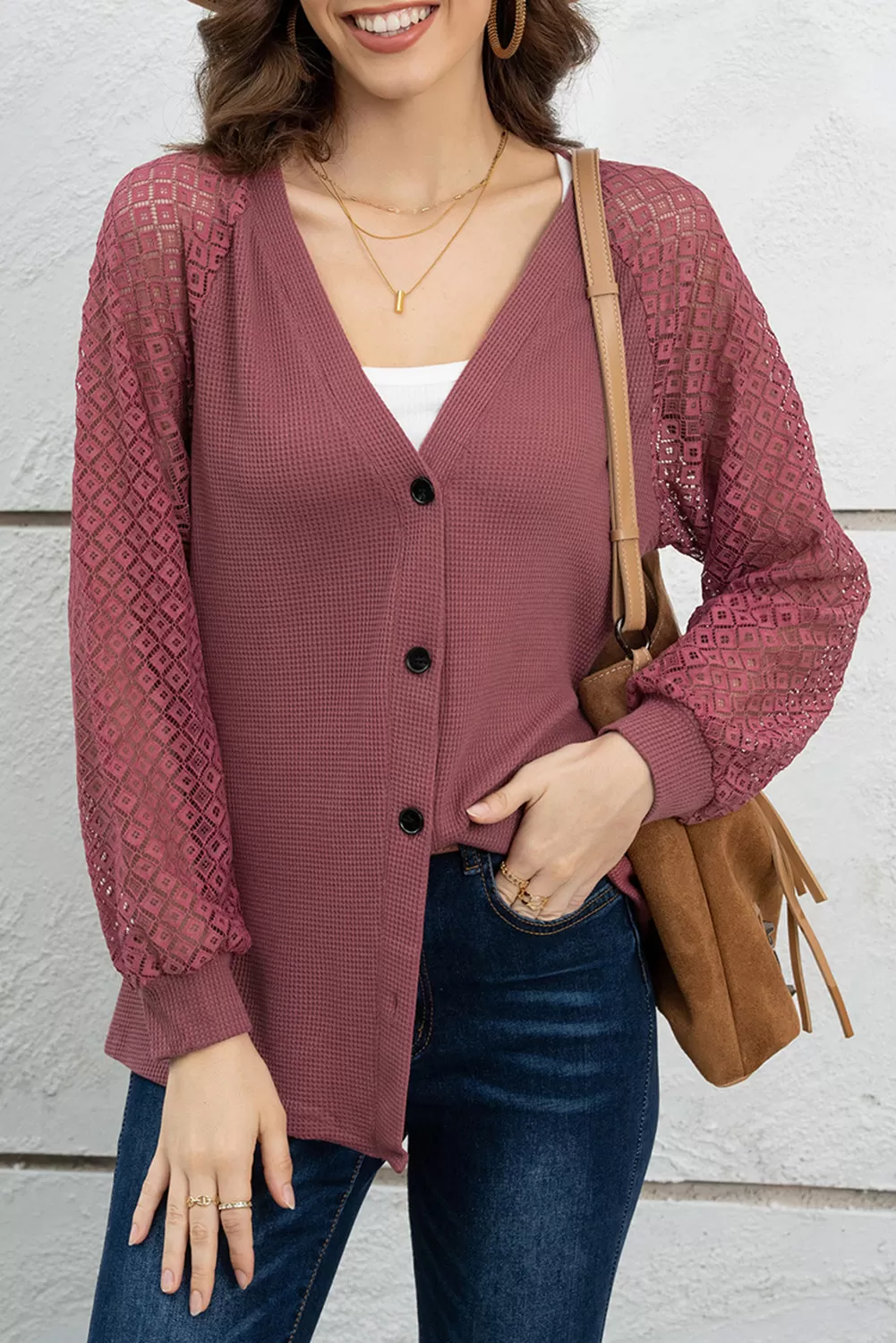 Button Up Long Sleeve Cardigan