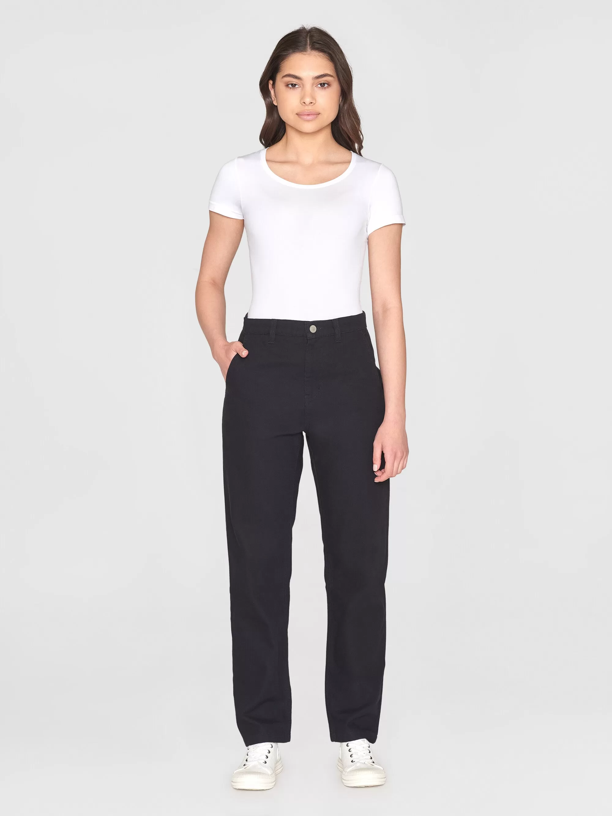 CALLA tapered canvas pant - Black Jet