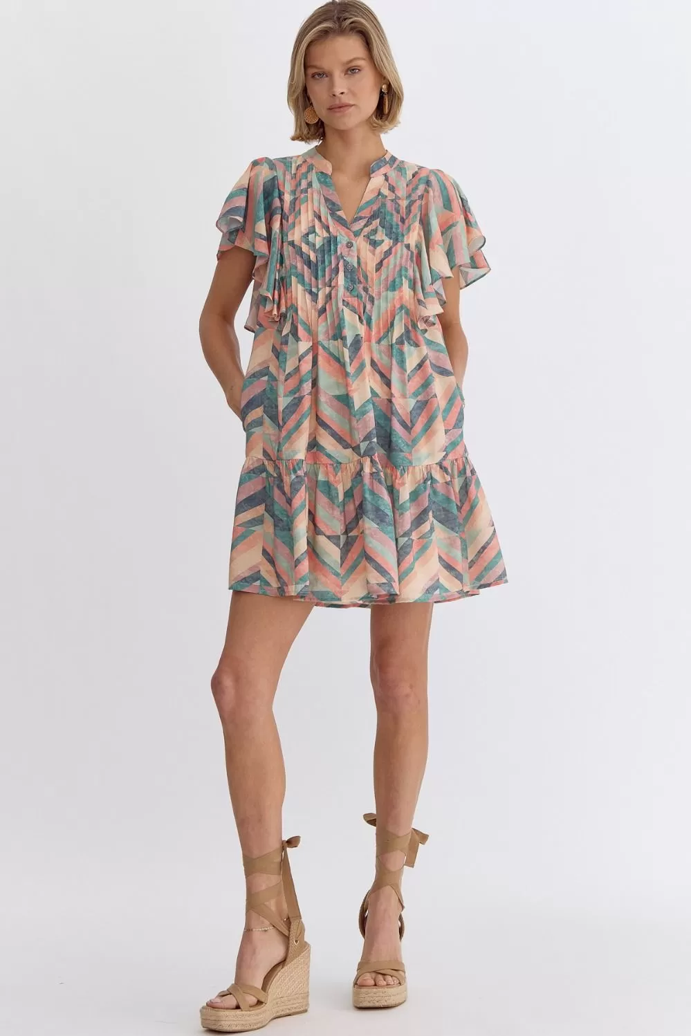 Camila Flutter Sleeve Dress