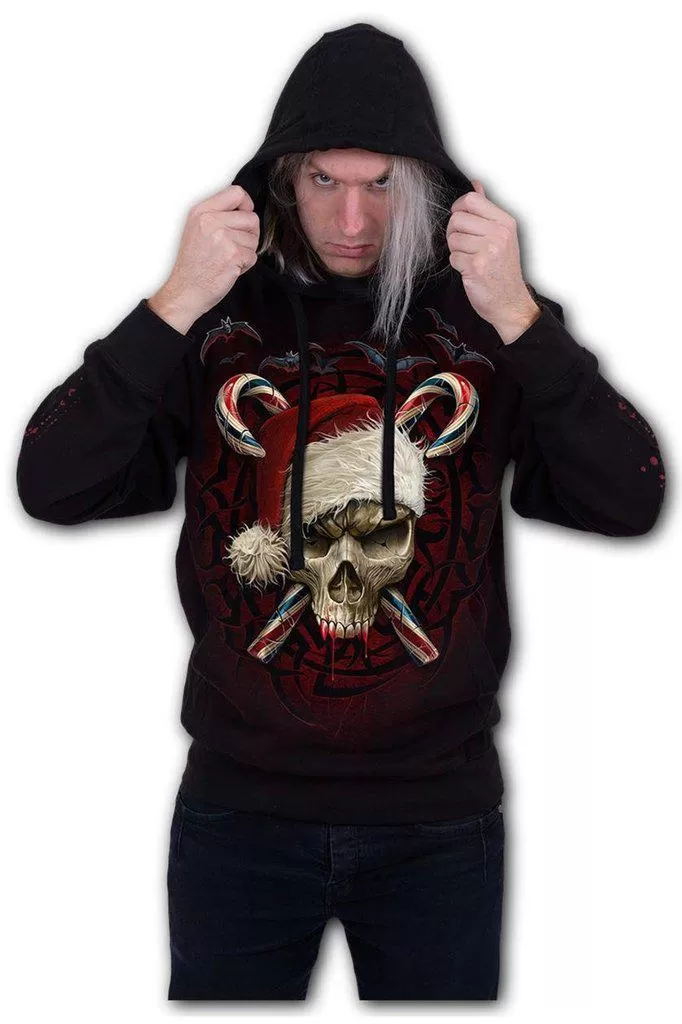 Candy Cane Santa - Hoody Black