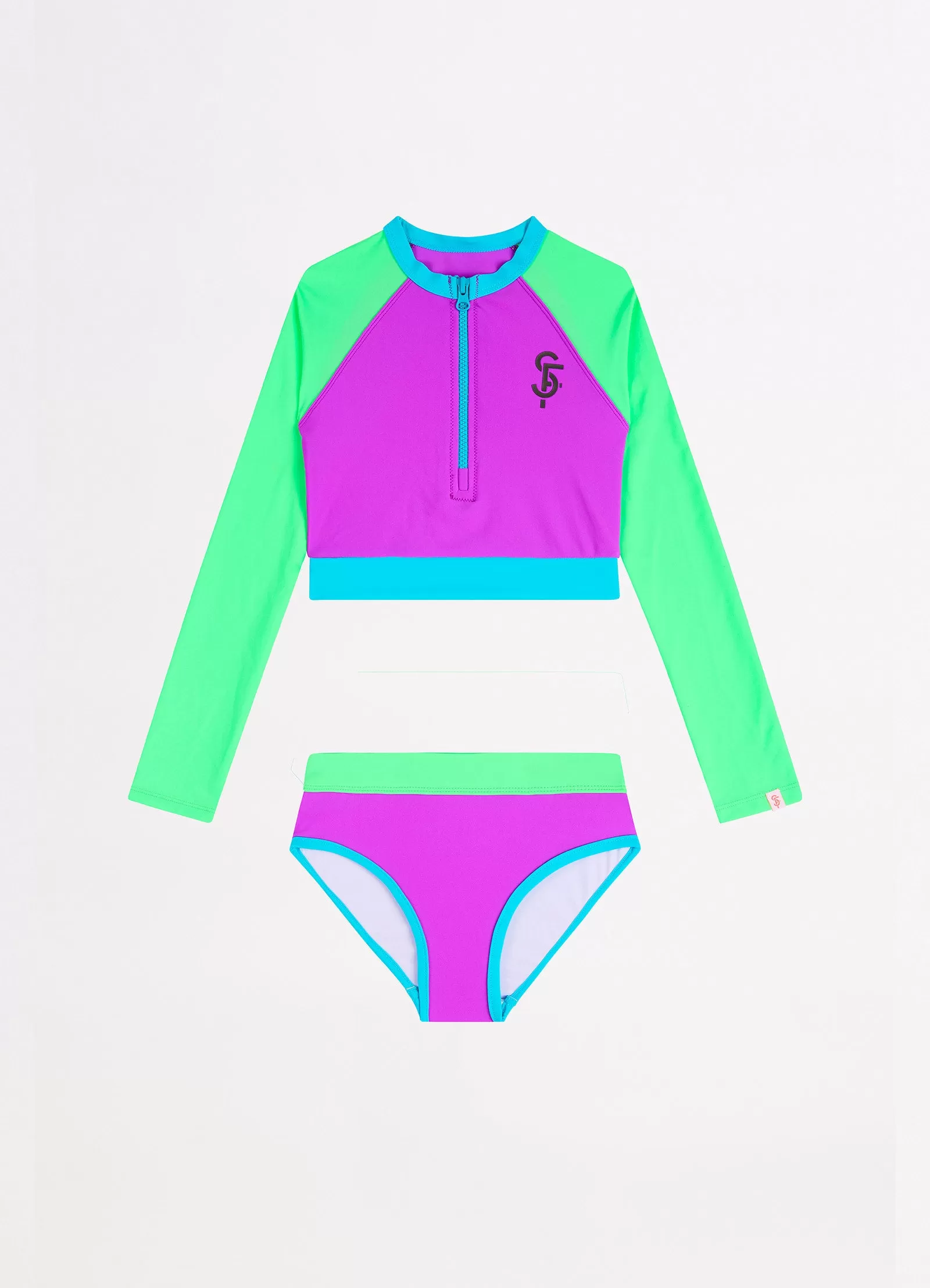 Carnivale Girls Colour Blocked Surfsuit - Col Block