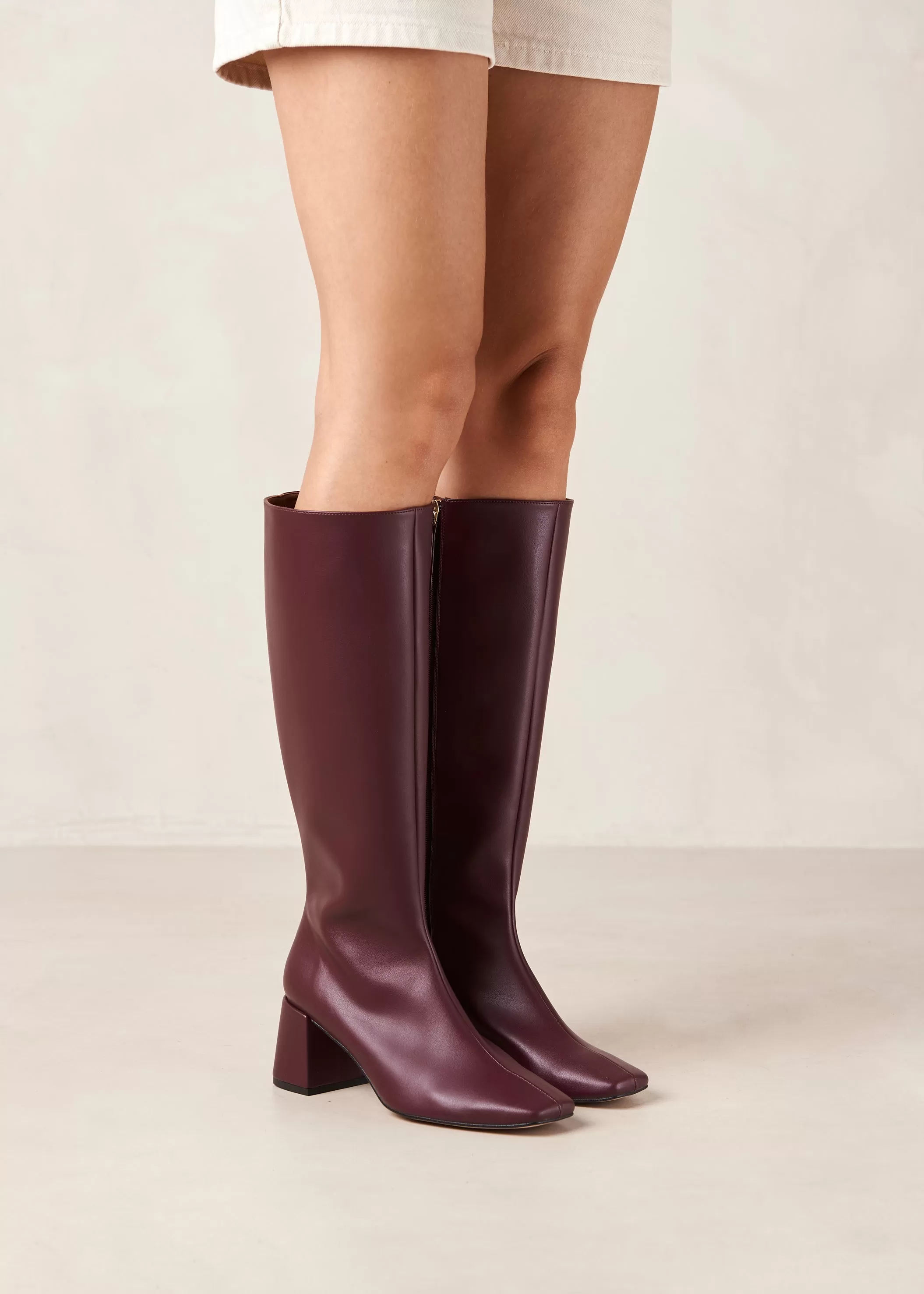 Chalk Beet Vegan Leather Boots