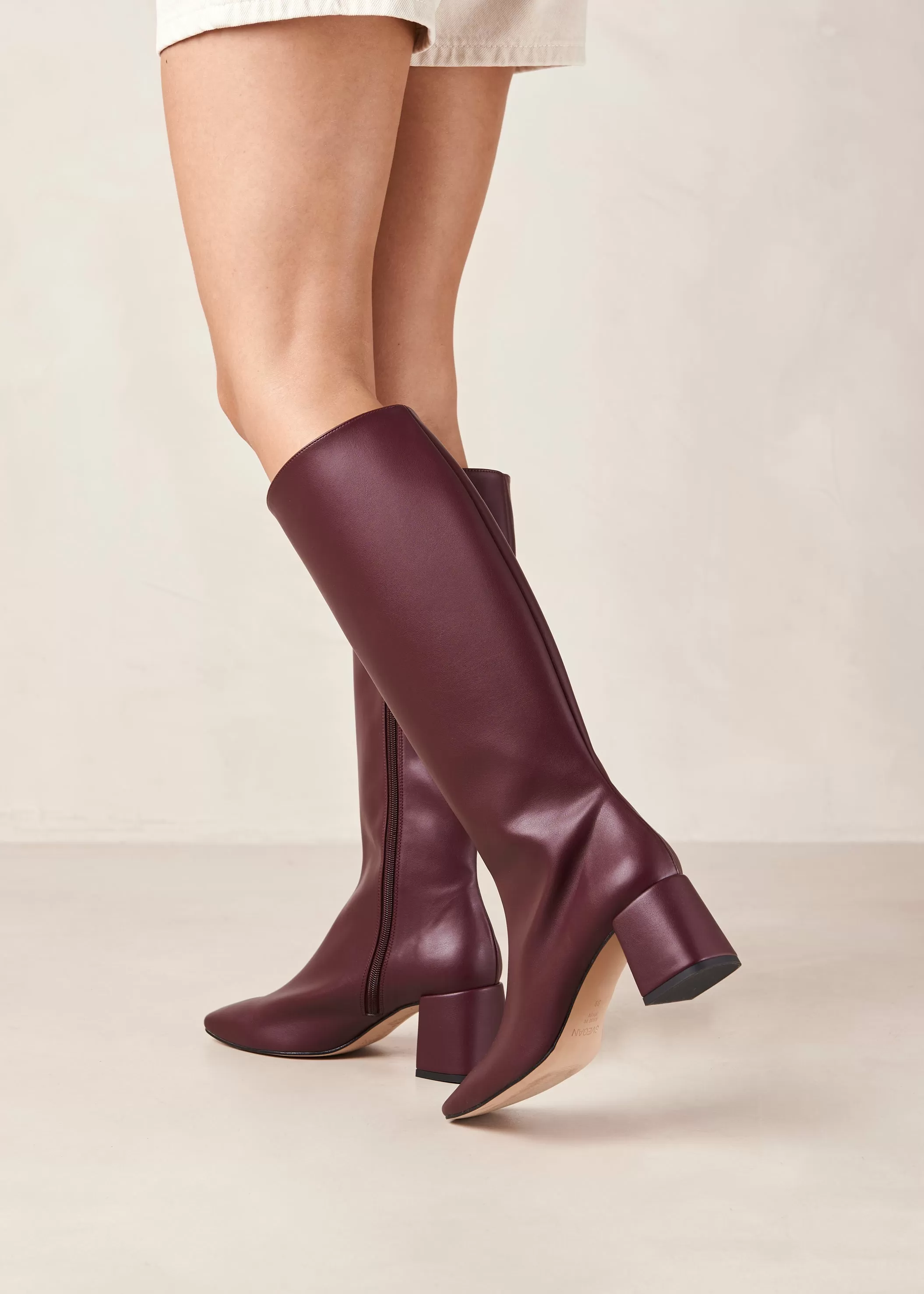 Chalk Beet Vegan Leather Boots