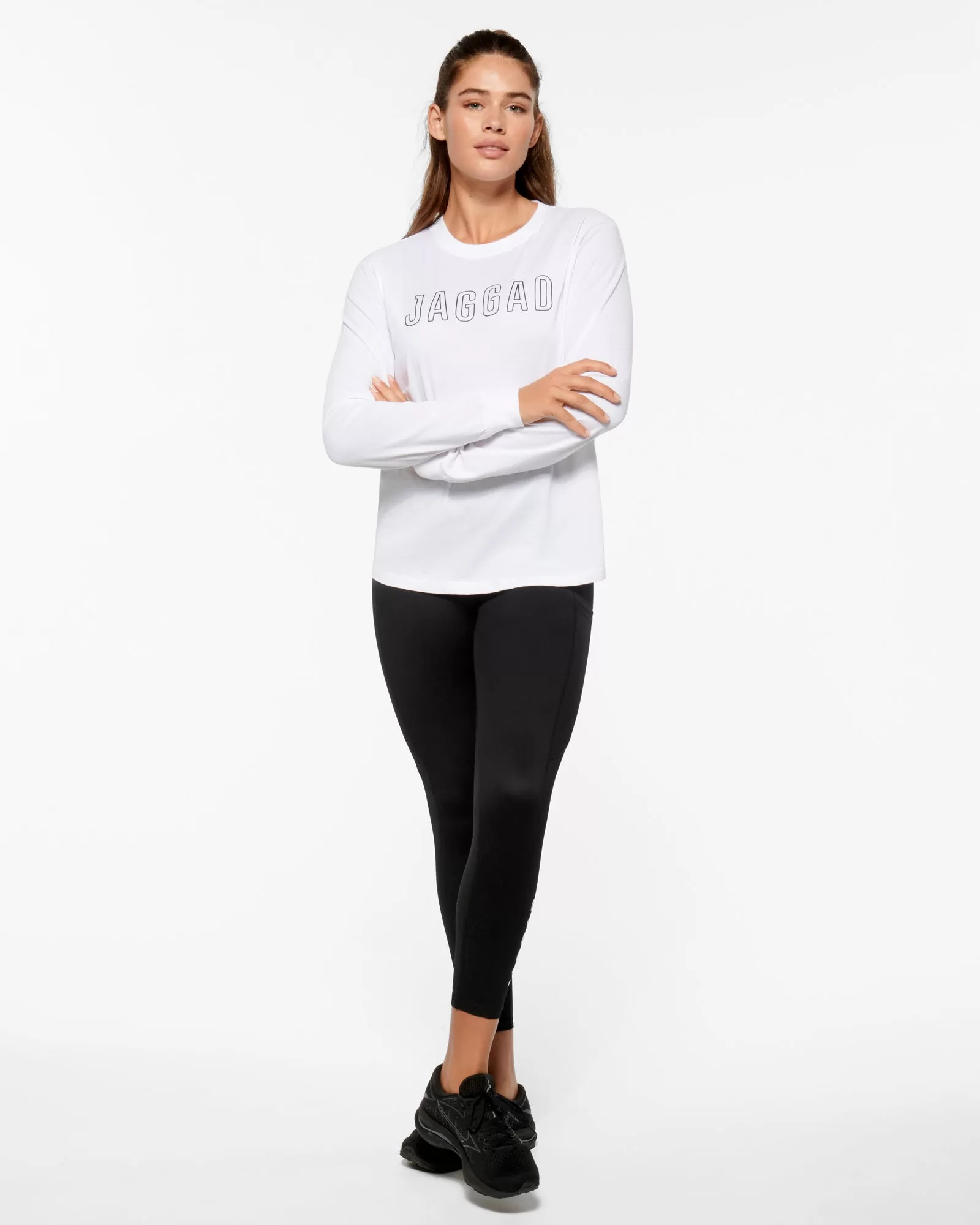 CLASSIC KEYLINE LONG SLEEVE TEE WHITE