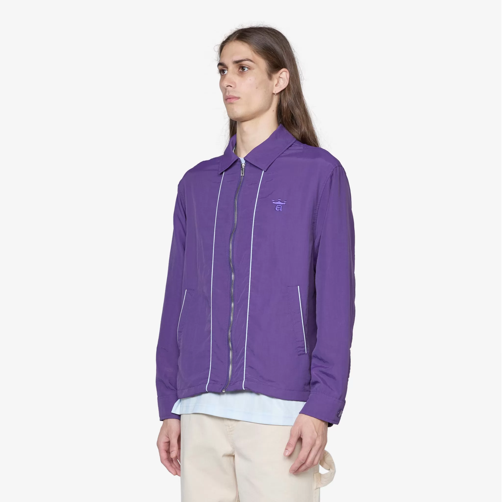 Classic Logo Coaches Jacket Purple