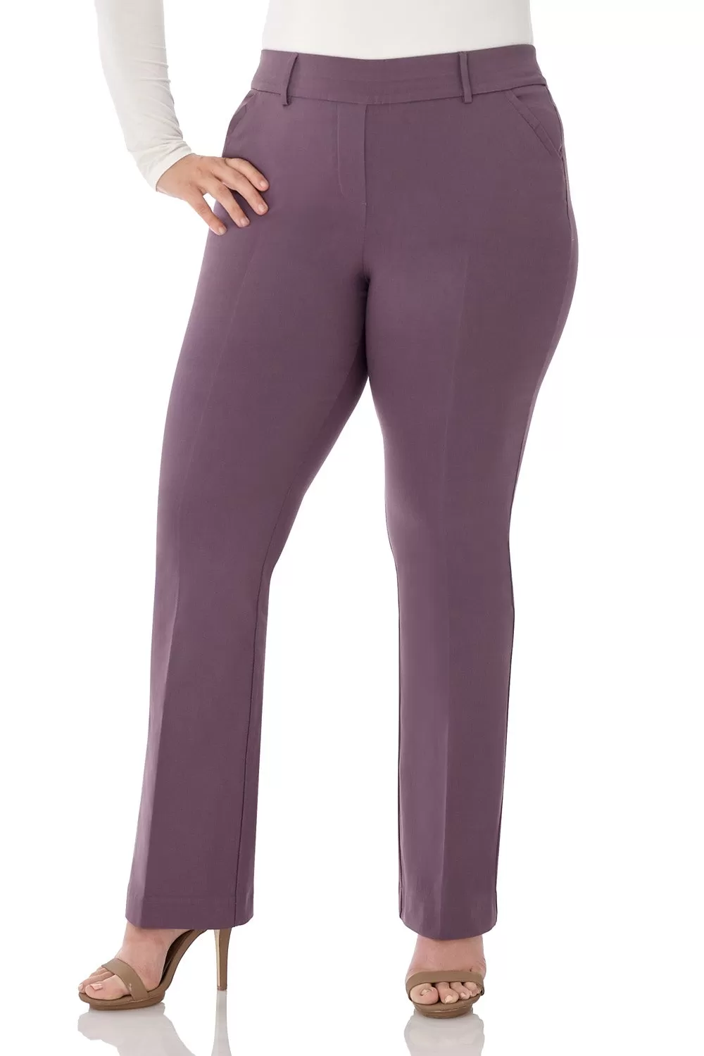 Curvy Pull-on Barely Bootcut Classic Pants