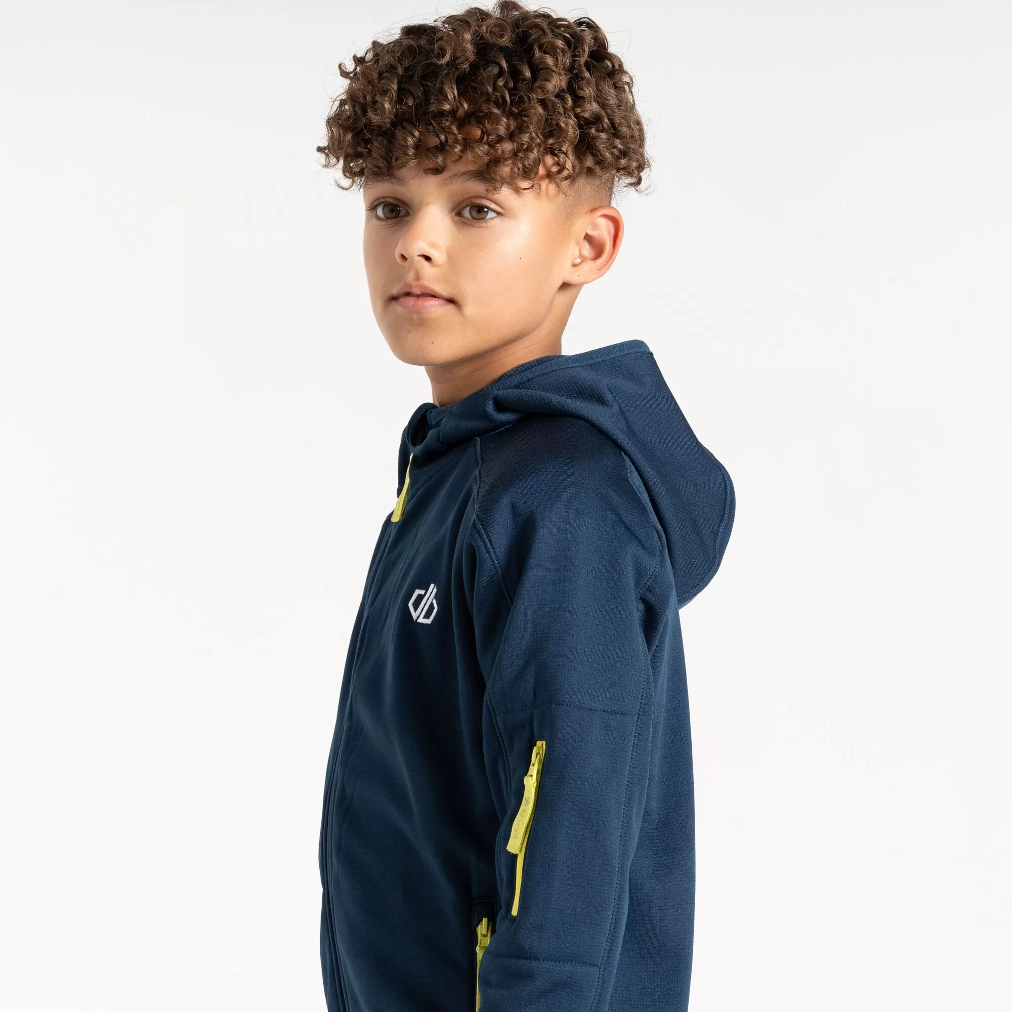 Dare 2B Kids Explore Full Zip Hooded Fleece (Moonlight Denim Marl)(Ages 3-16)