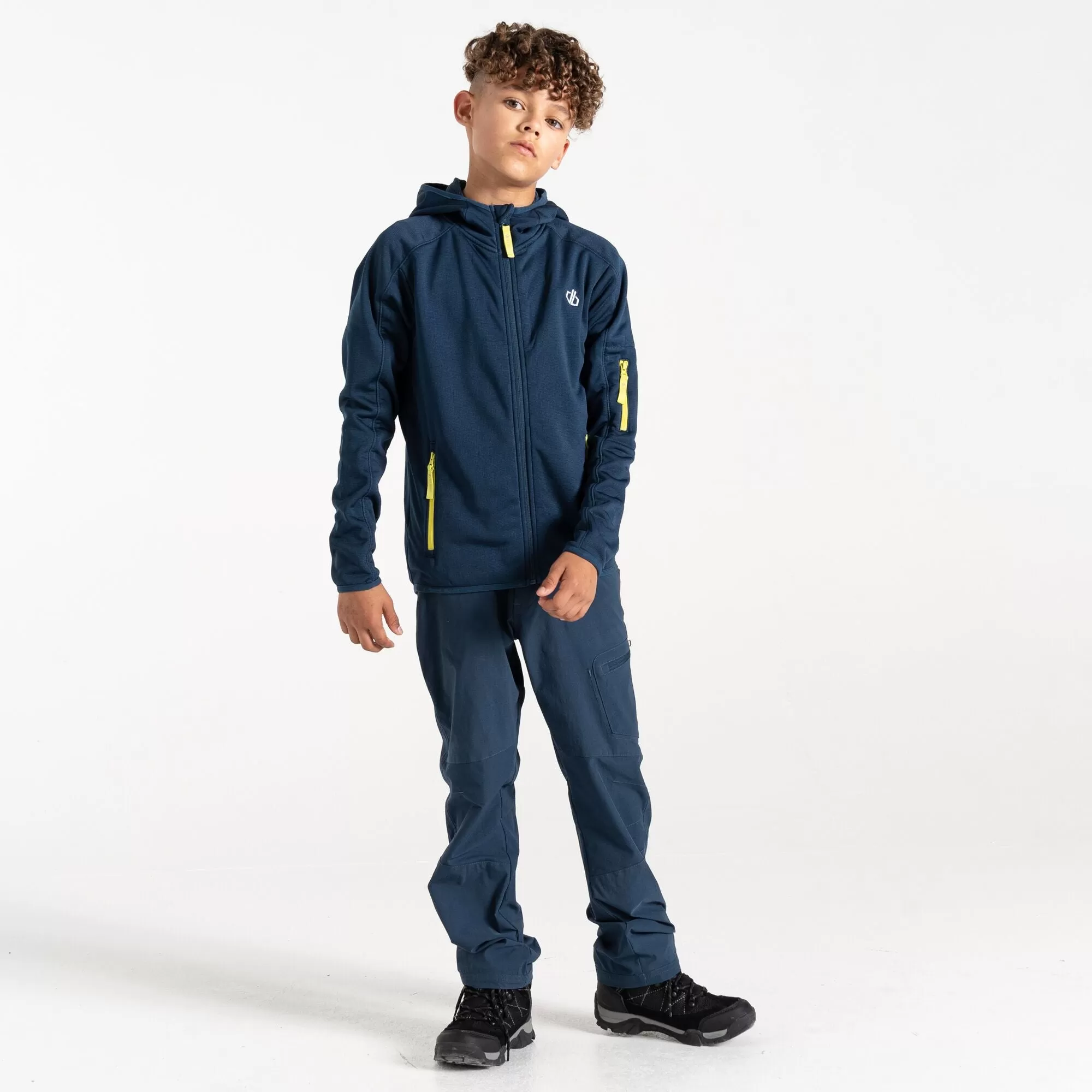 Dare 2B Kids Explore Full Zip Hooded Fleece (Moonlight Denim Marl)(Ages 3-16)