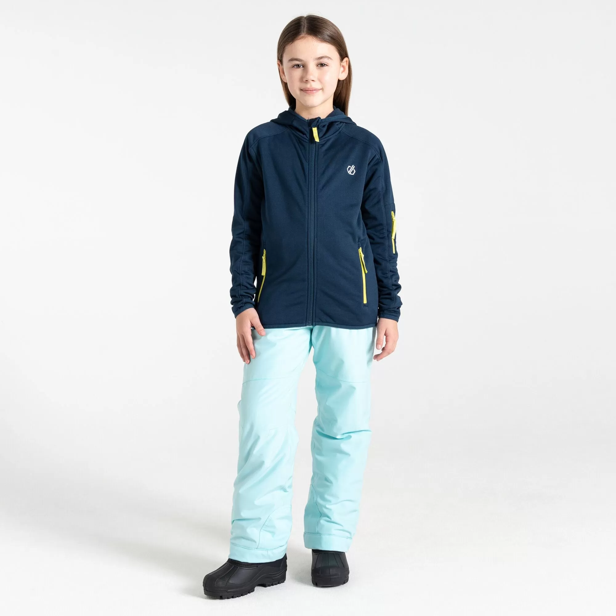 Dare 2B Kids Explore Full Zip Hooded Fleece (Moonlight Denim Marl)(Ages 3-16)