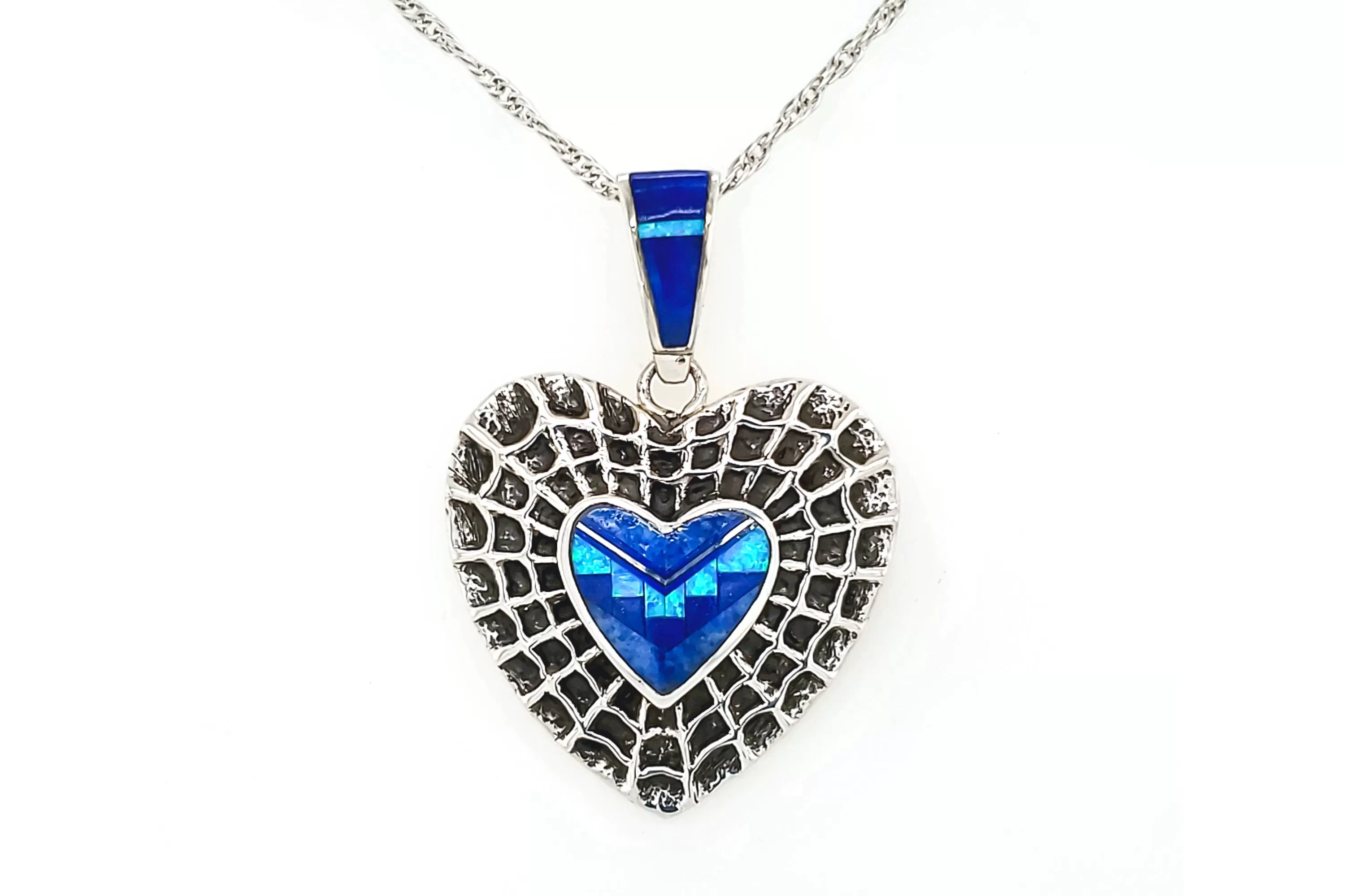 David Rosales Spiderweb Heart Pendant