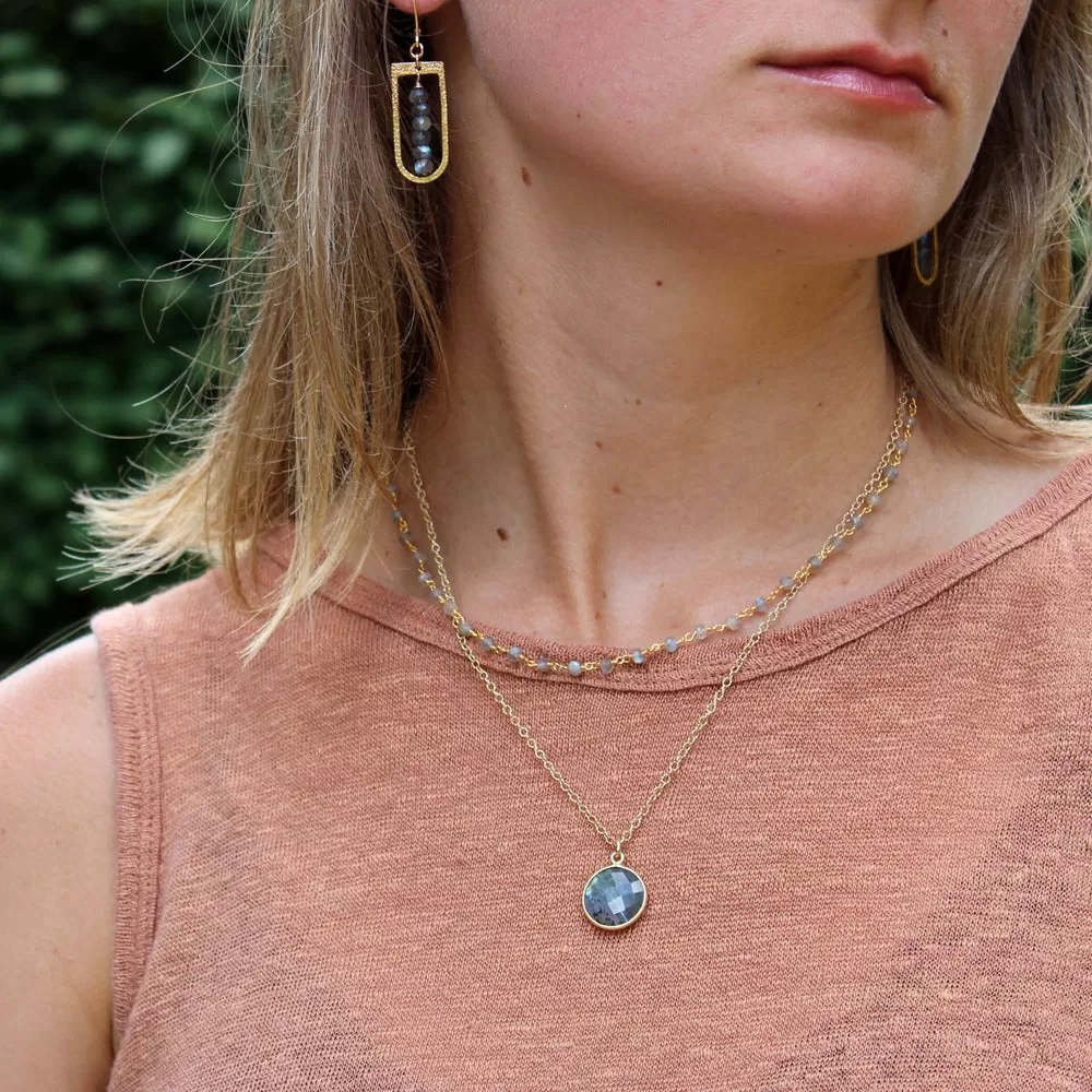 Double Labradorite Necklace - Best Seller