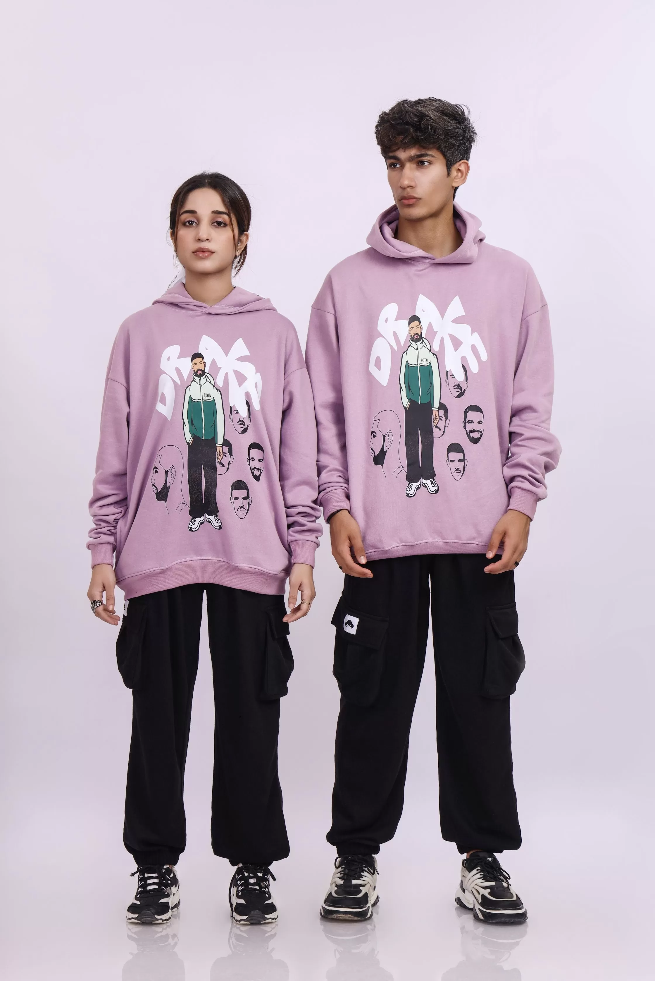 Drake Purple Oversized Hoodie