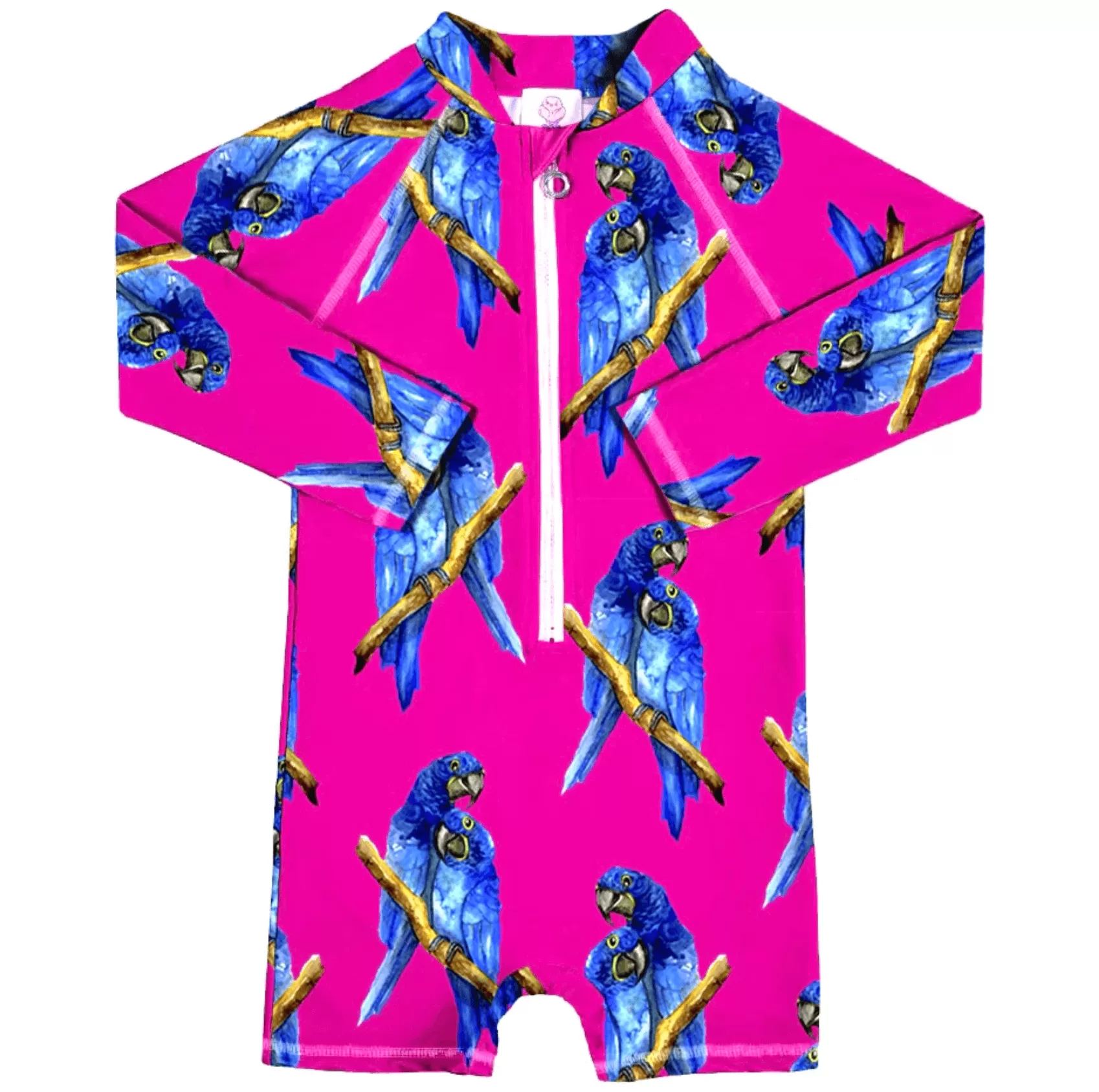 Fluro Macaw Unisex Long Sleeve Zip Swimmers