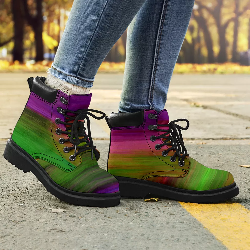 Green Abstract - All-Season Boots