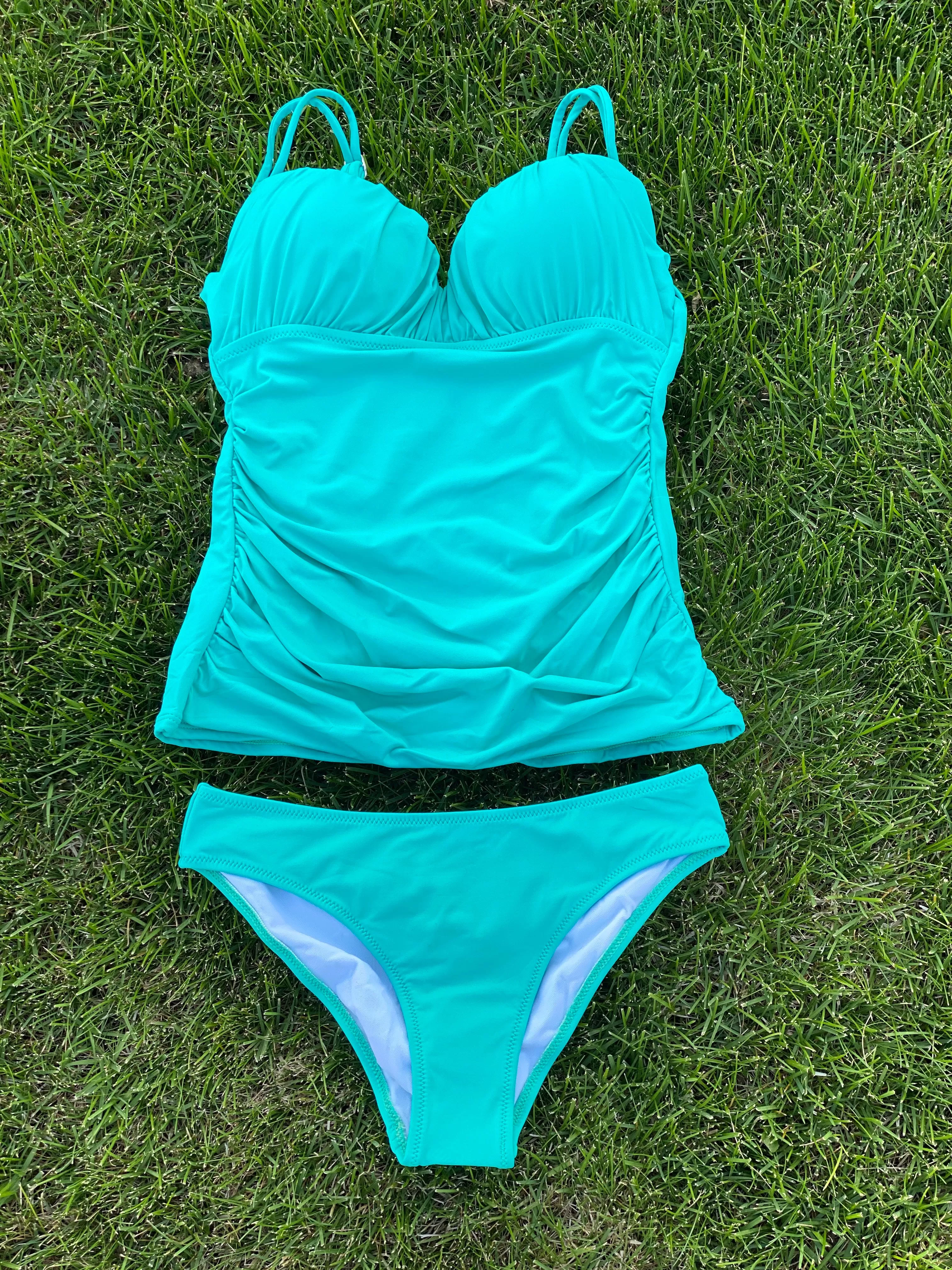 Green Ruched 2pc Set - M