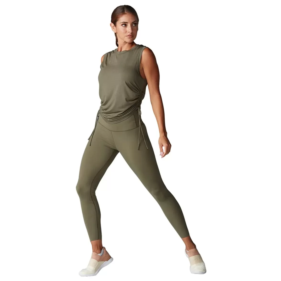 HIGH WAISTED 7/8 TIGHT - OLIVE