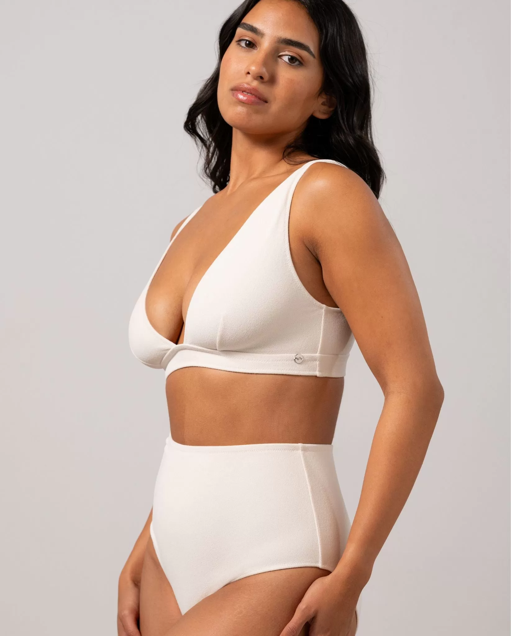 Highwaist Bikini Briefs Cream