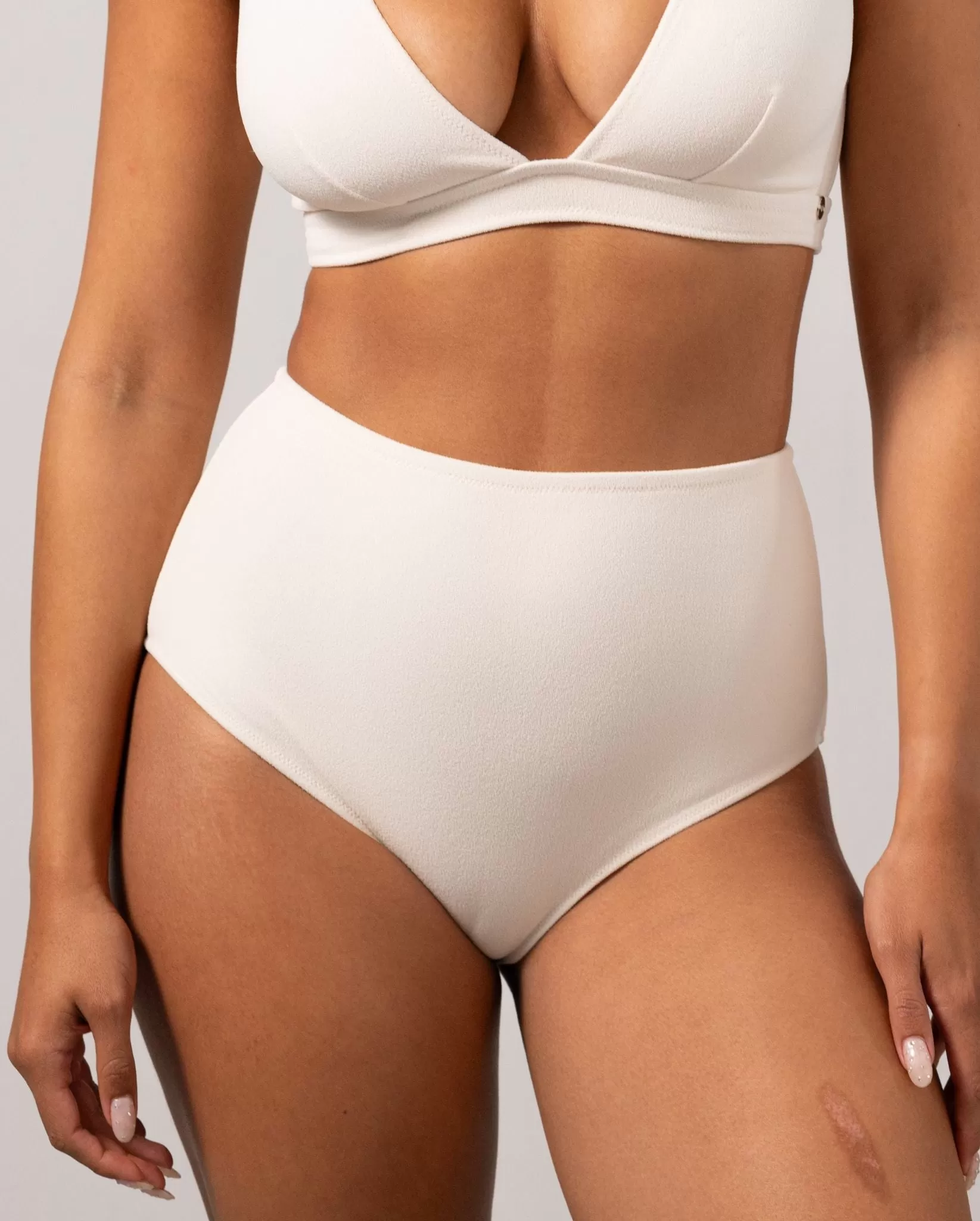 Highwaist Bikini Briefs Cream