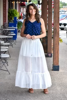 Holy Spirit White Maxi Skirt