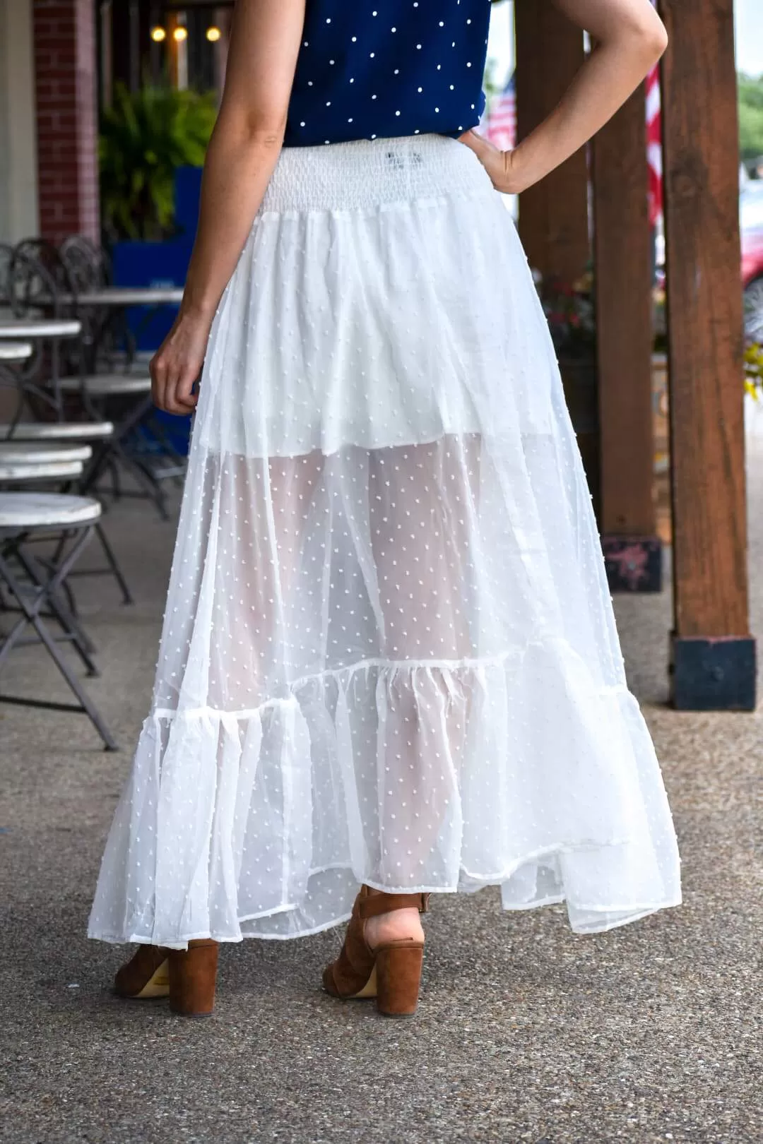 Holy Spirit White Maxi Skirt