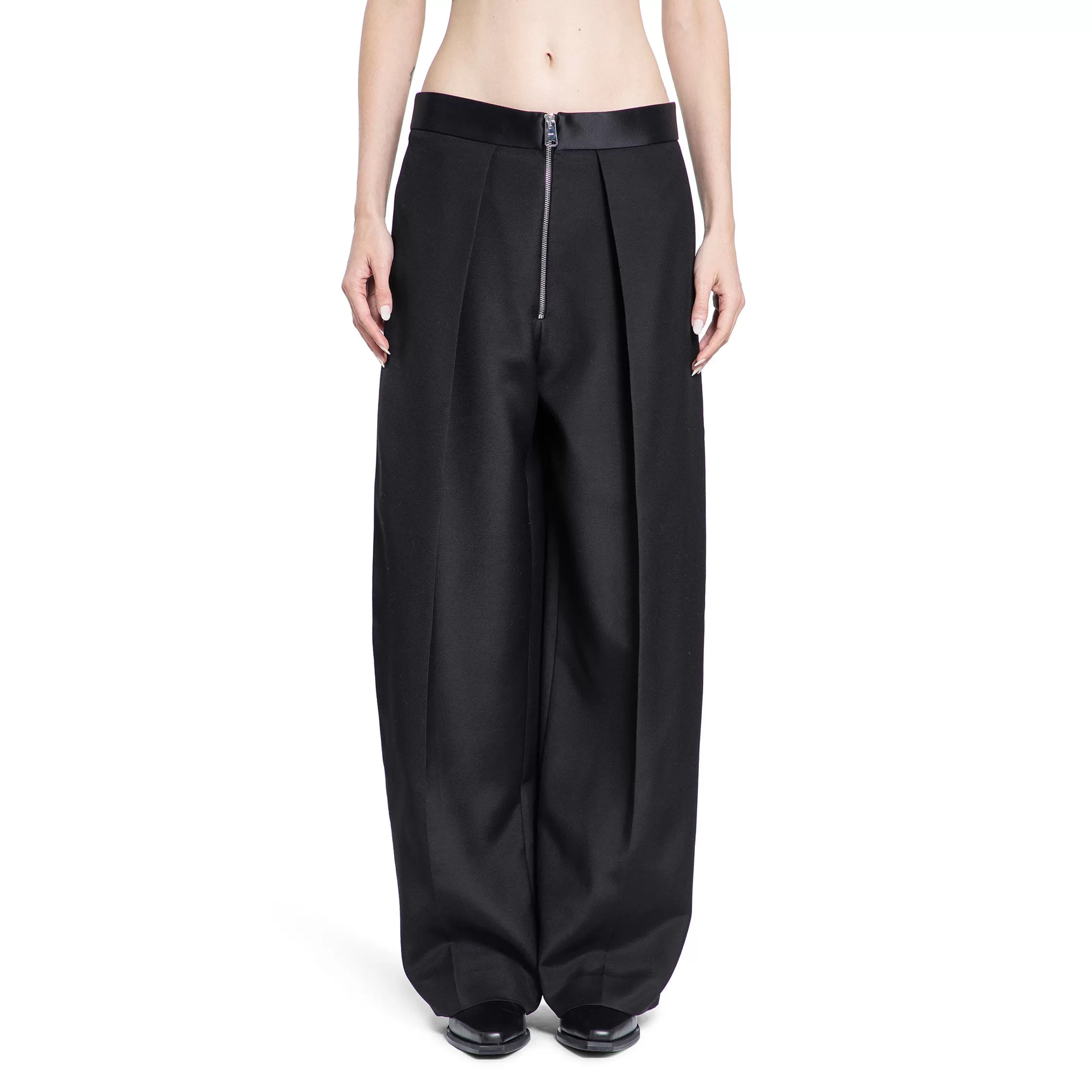 KHAITE WOMAN BLACK TROUSERS