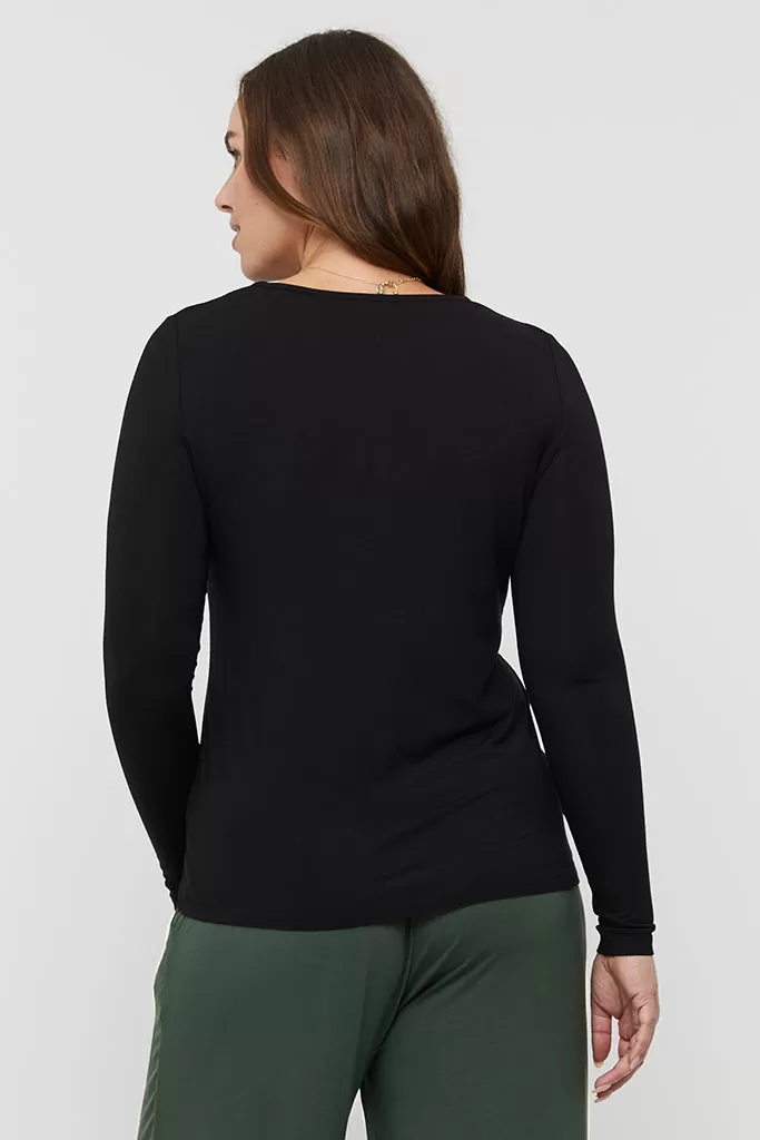 Long Sleeve Crew Neck - Black