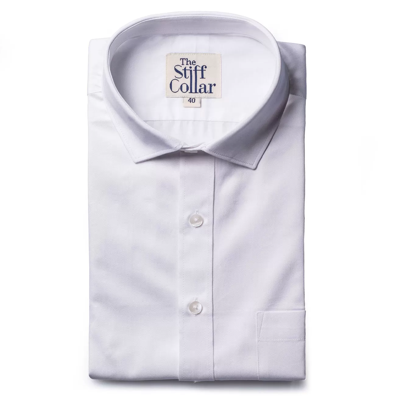 Luthai Premium White Twill Regular Fit 2 Ply Giza Cotton Shirt