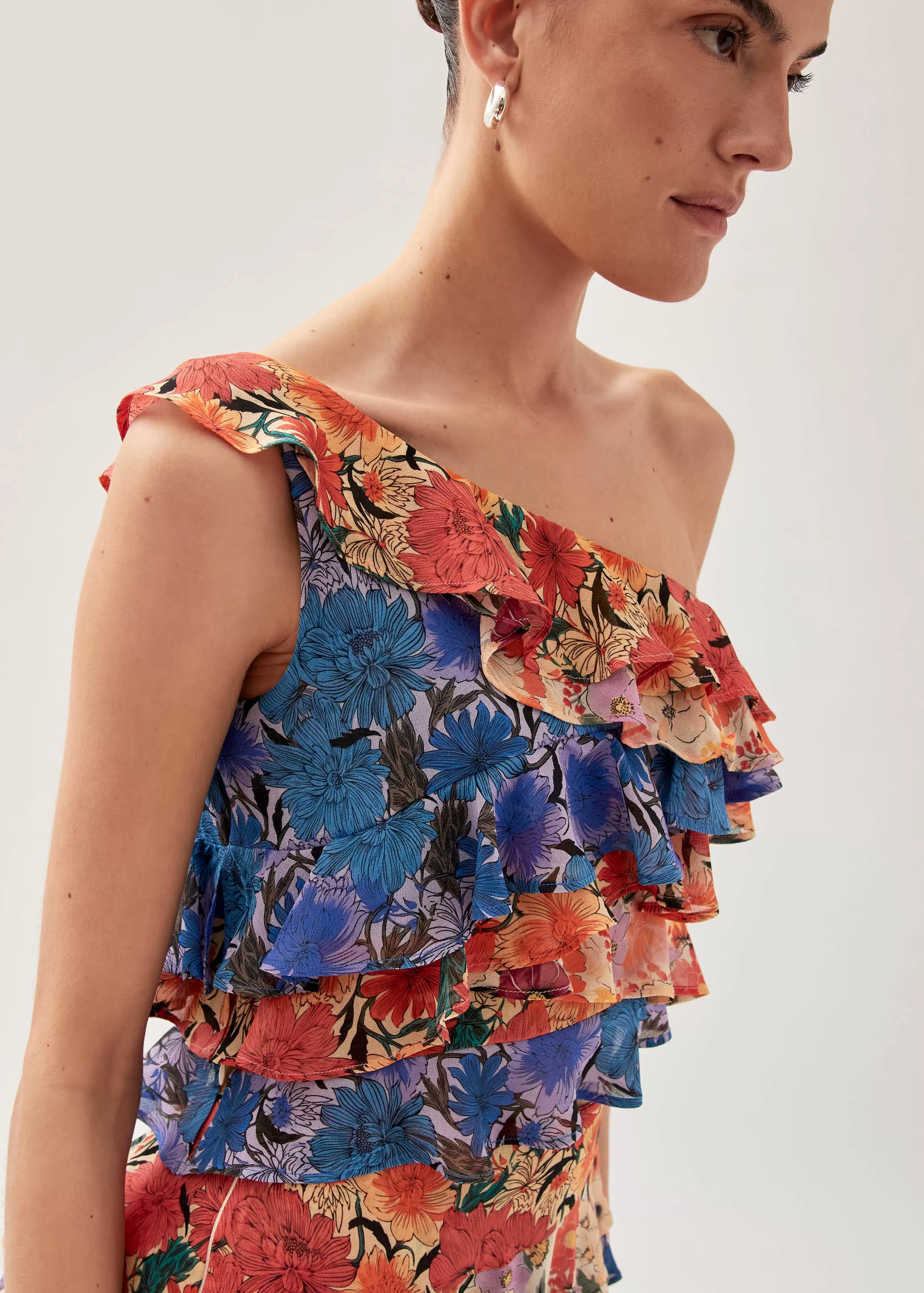 Marguerite Print Floral Multicolor Top