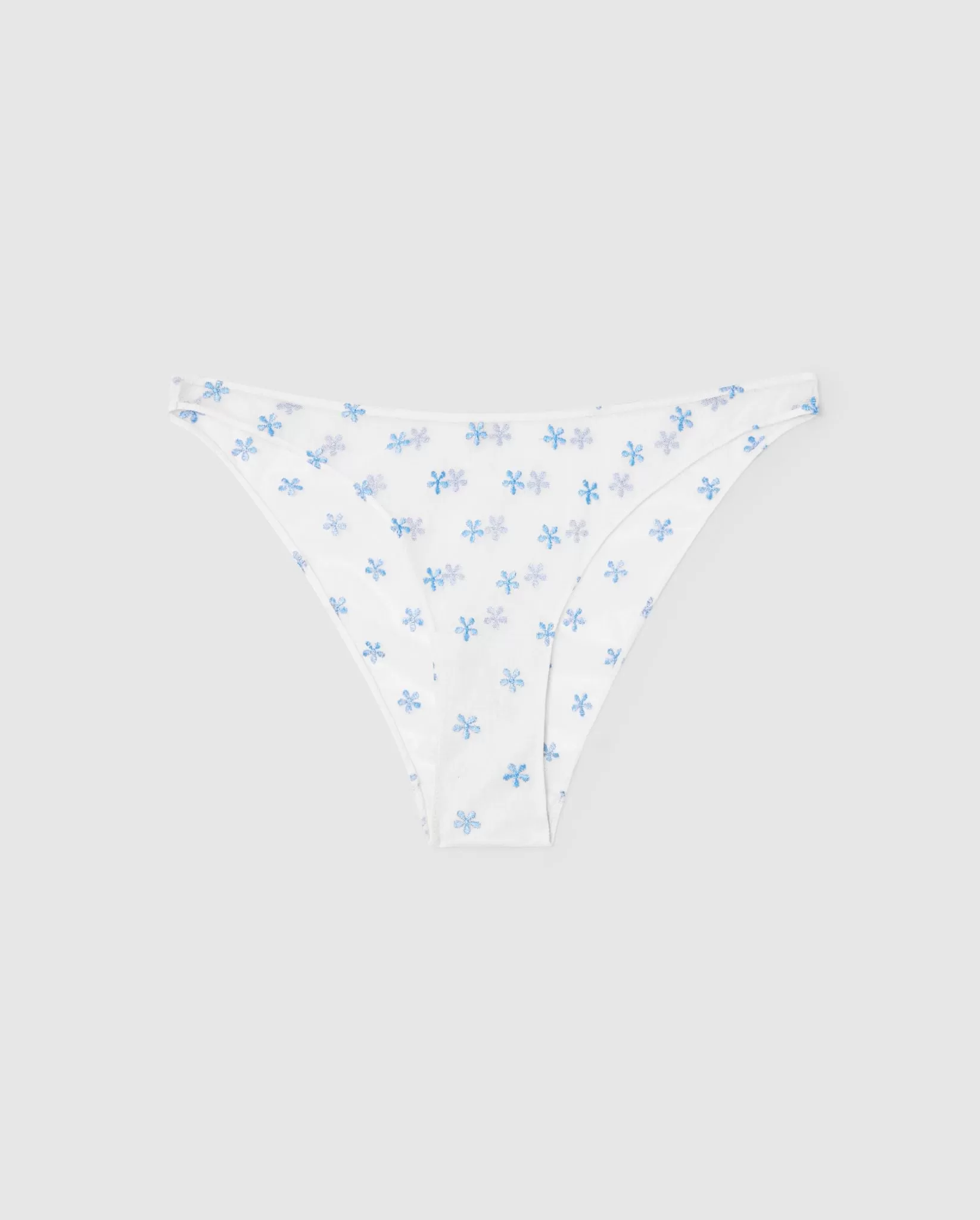 Mesh Bikini Briefs Cream/Baby Blue