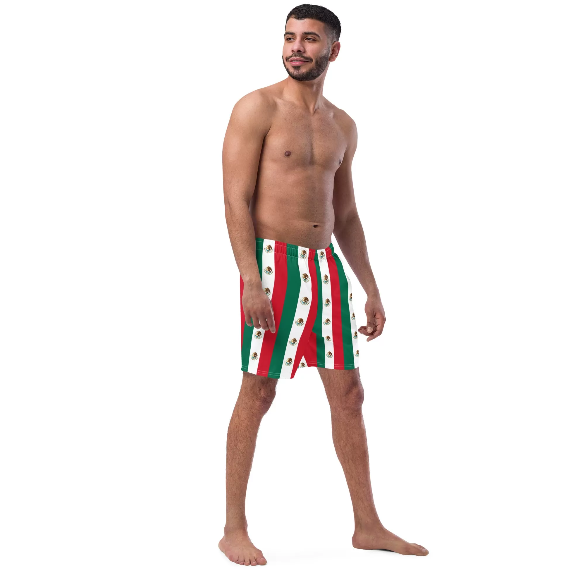 Mexican Flag Swim Trunks / Men's Swim Trunks / Colors of the Mexican flag / Recycled polyester