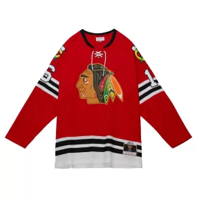 MITCHELL & NESS CHICAGO BLACKHAWKS BLUE LINE HOCKEY JERSEY - 1960 BOBBY HULL